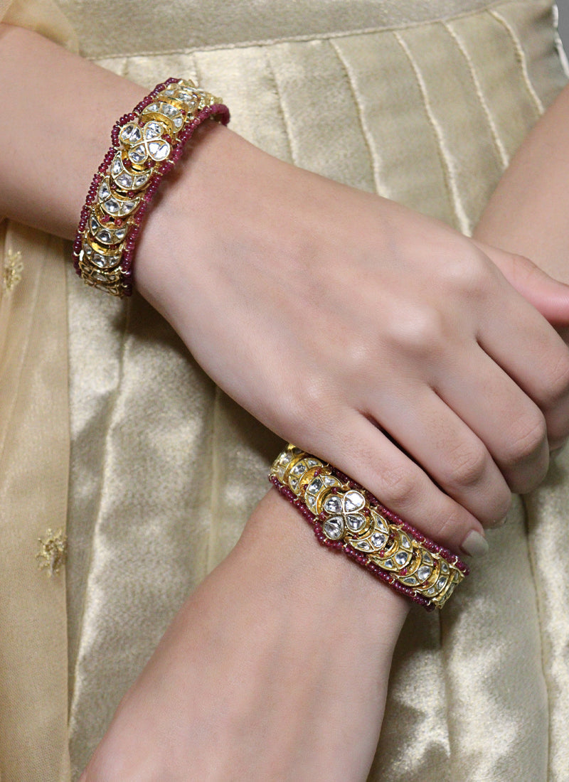 polki-gold-bracelet-22-karat
