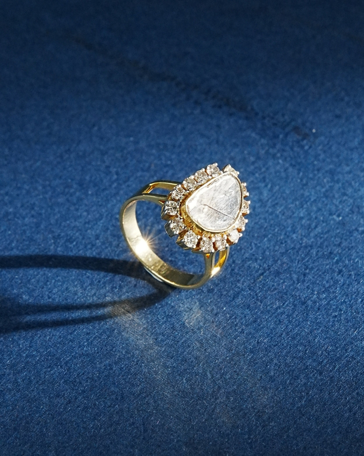 Aviva Polki And Diamond Ring