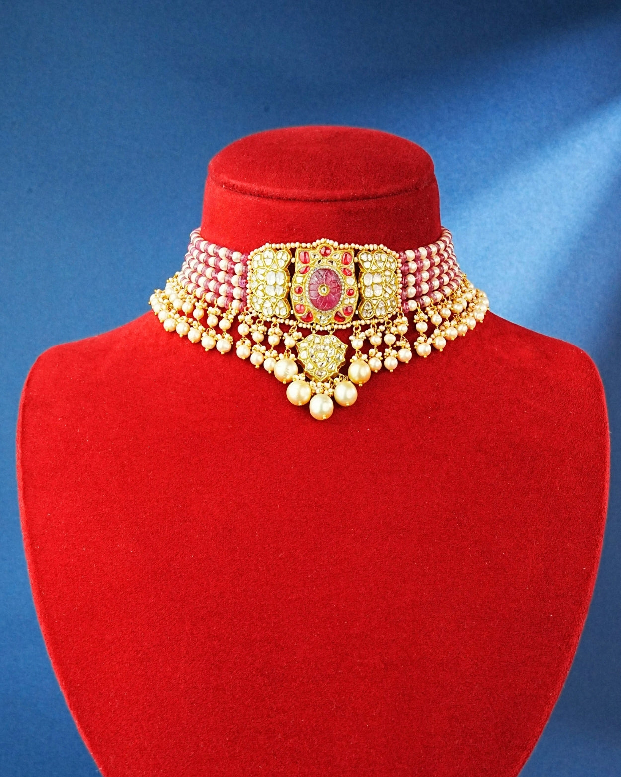 Nerisa Polki Bead Choker