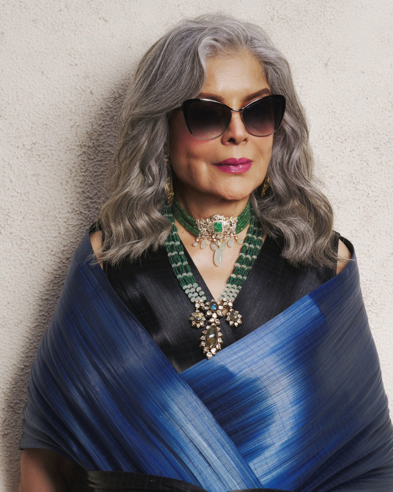 Zeenat Aman - Ovira Polki And Diamond Bead Choker