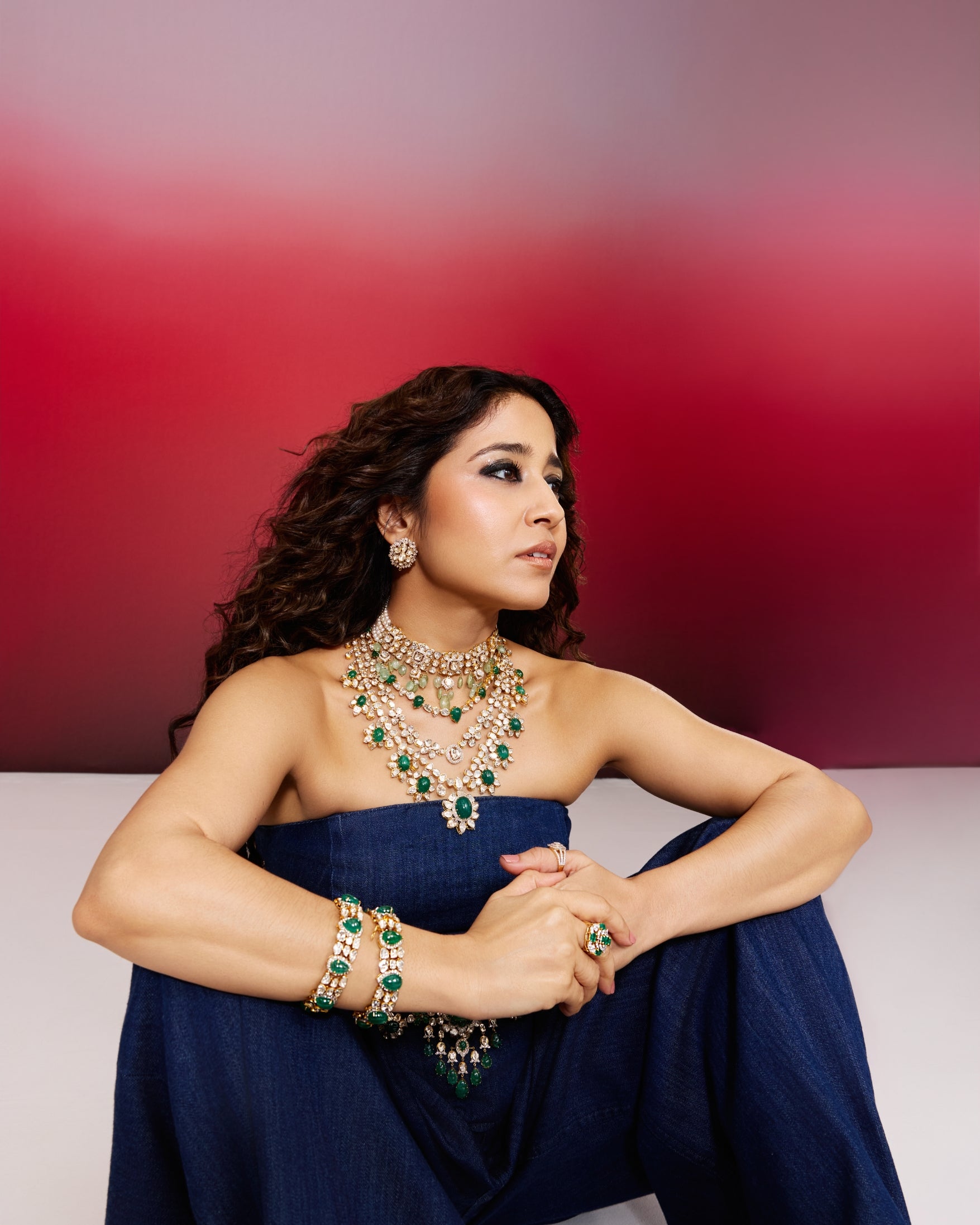 Ailsa Polki And Diamond Bangle