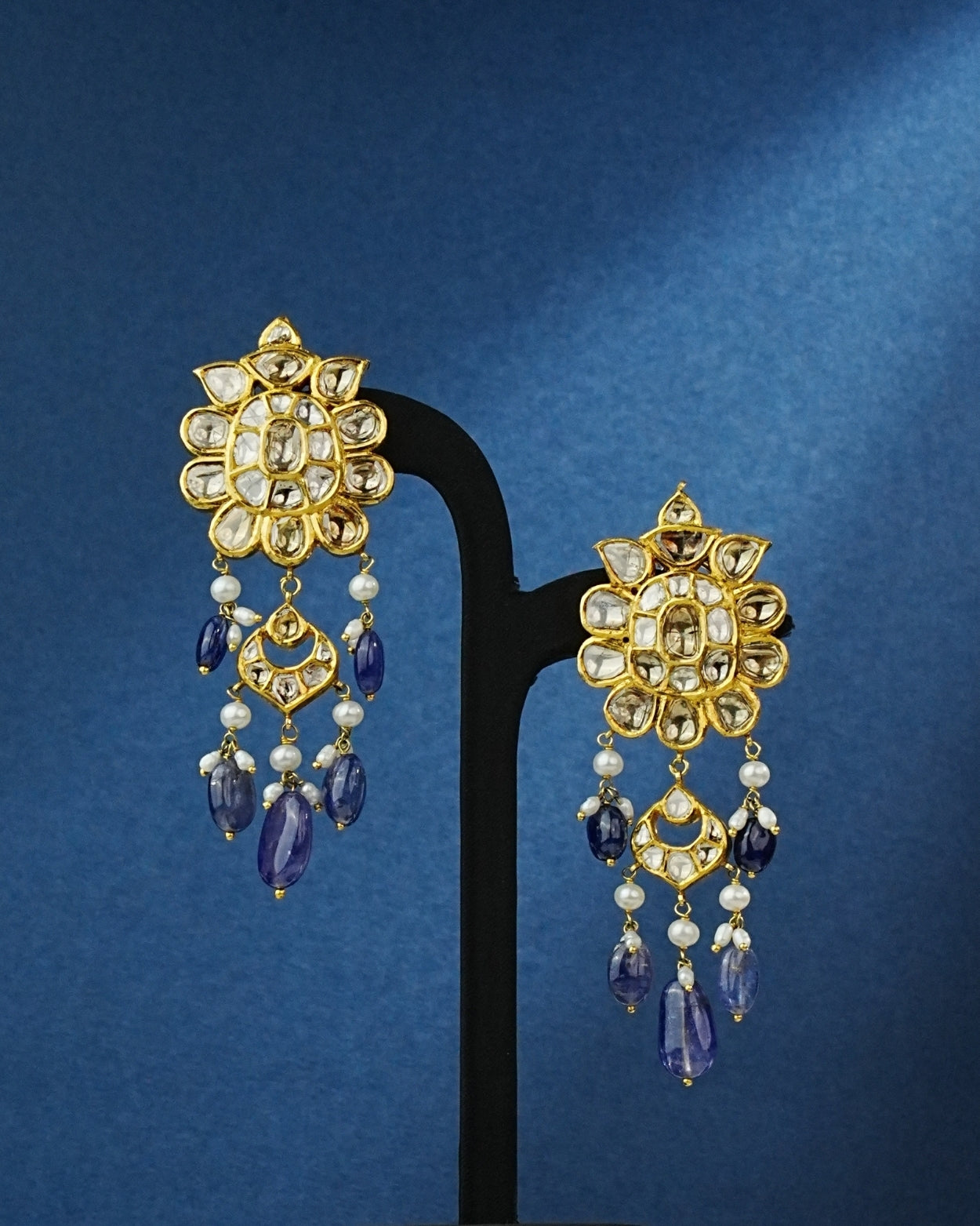 Nimish Jadau Polki Long Earrings