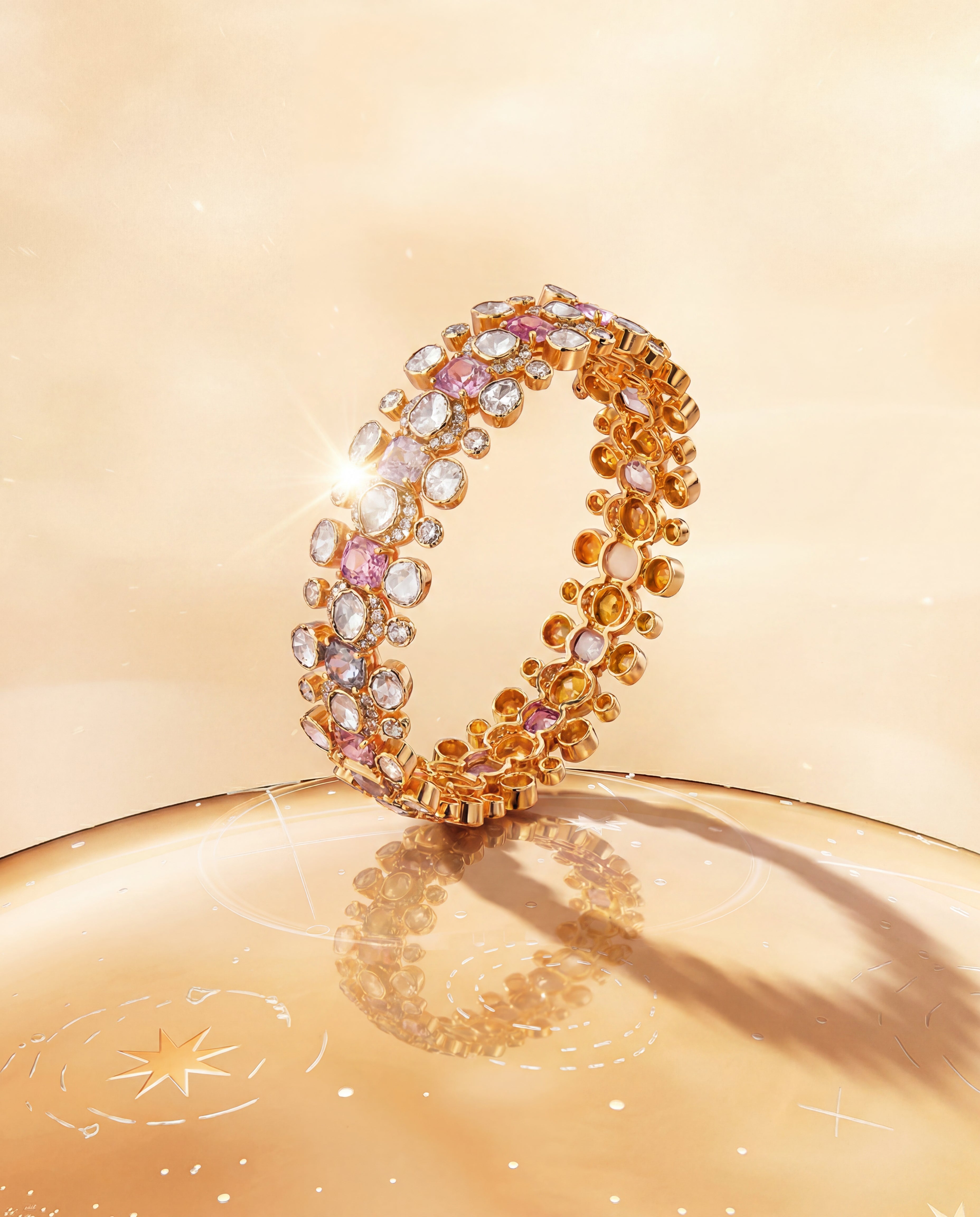 Deepika Polki And Diamond Bangle
