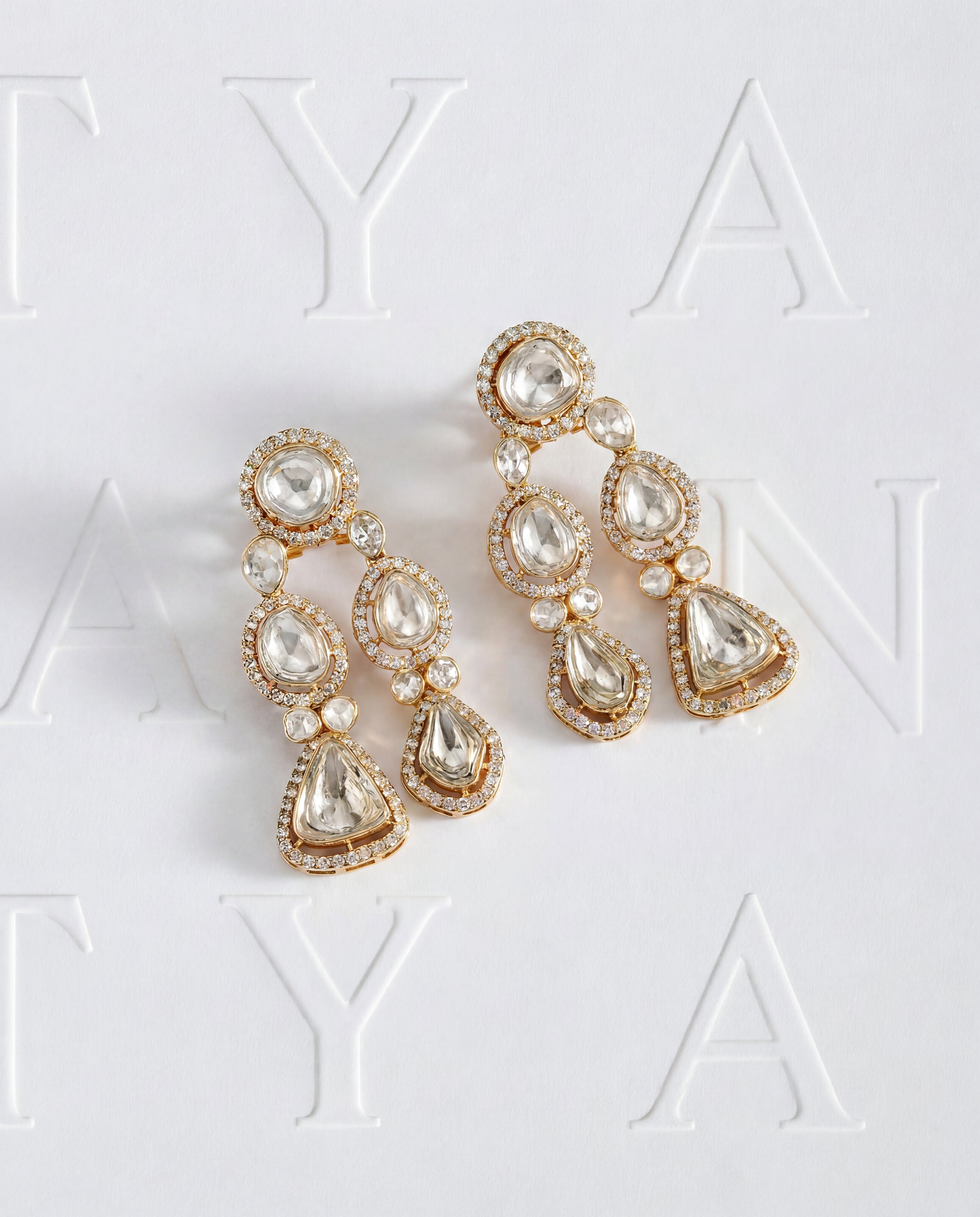 Anandita Polki And Diamond Long Earrings