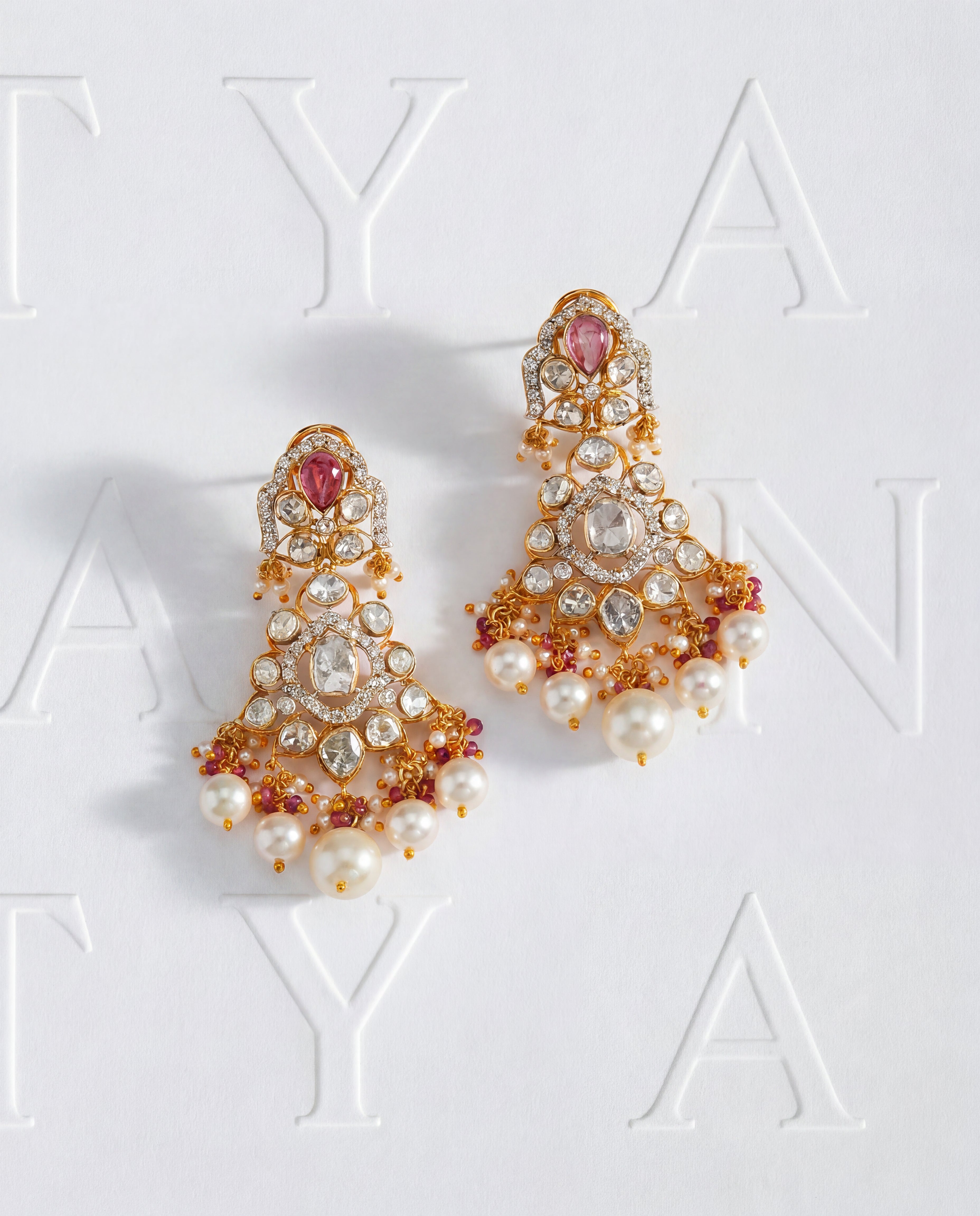Uditi Polki And Diamond Long Earrings