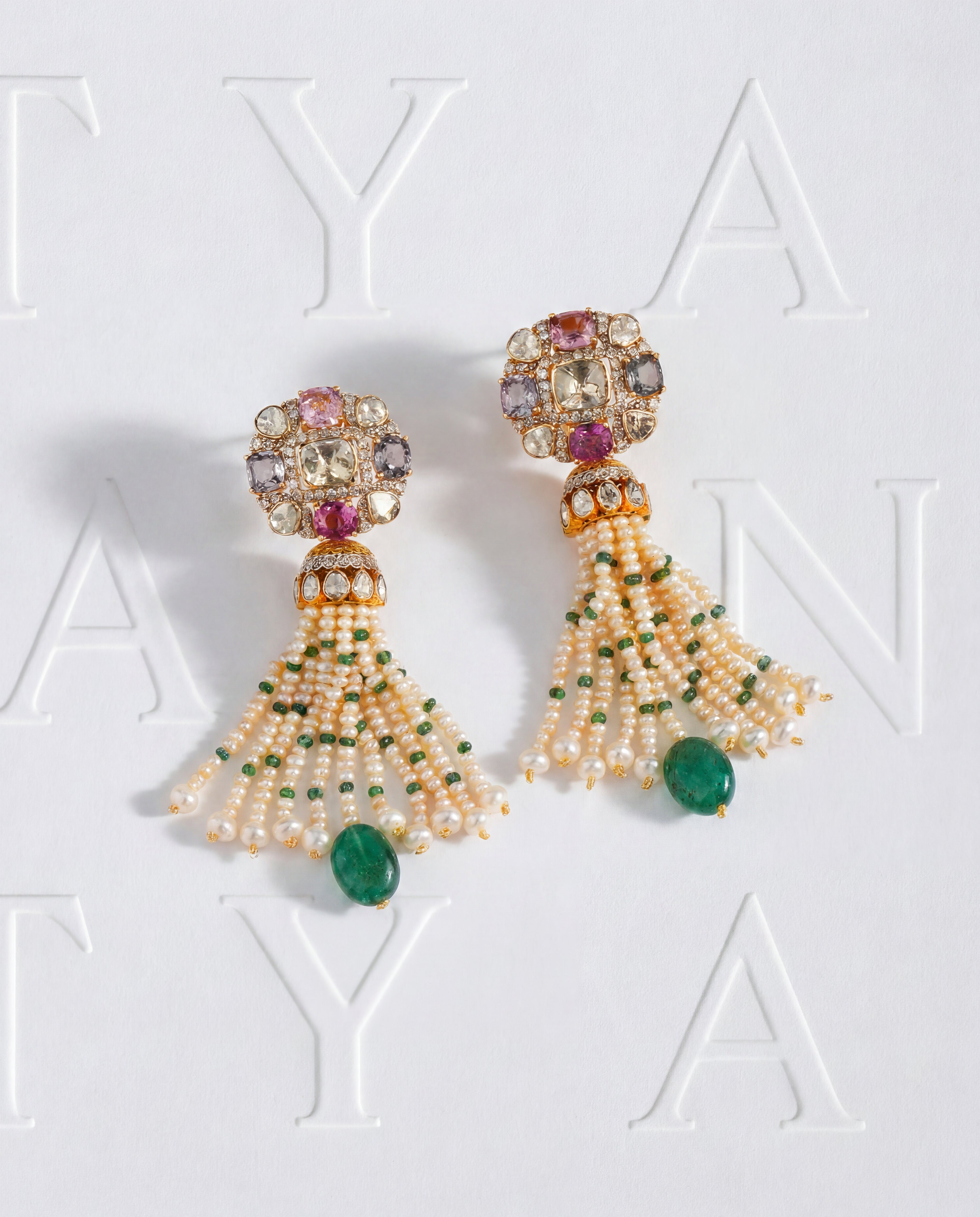 Prisha Polki And Diamond Jhumkas