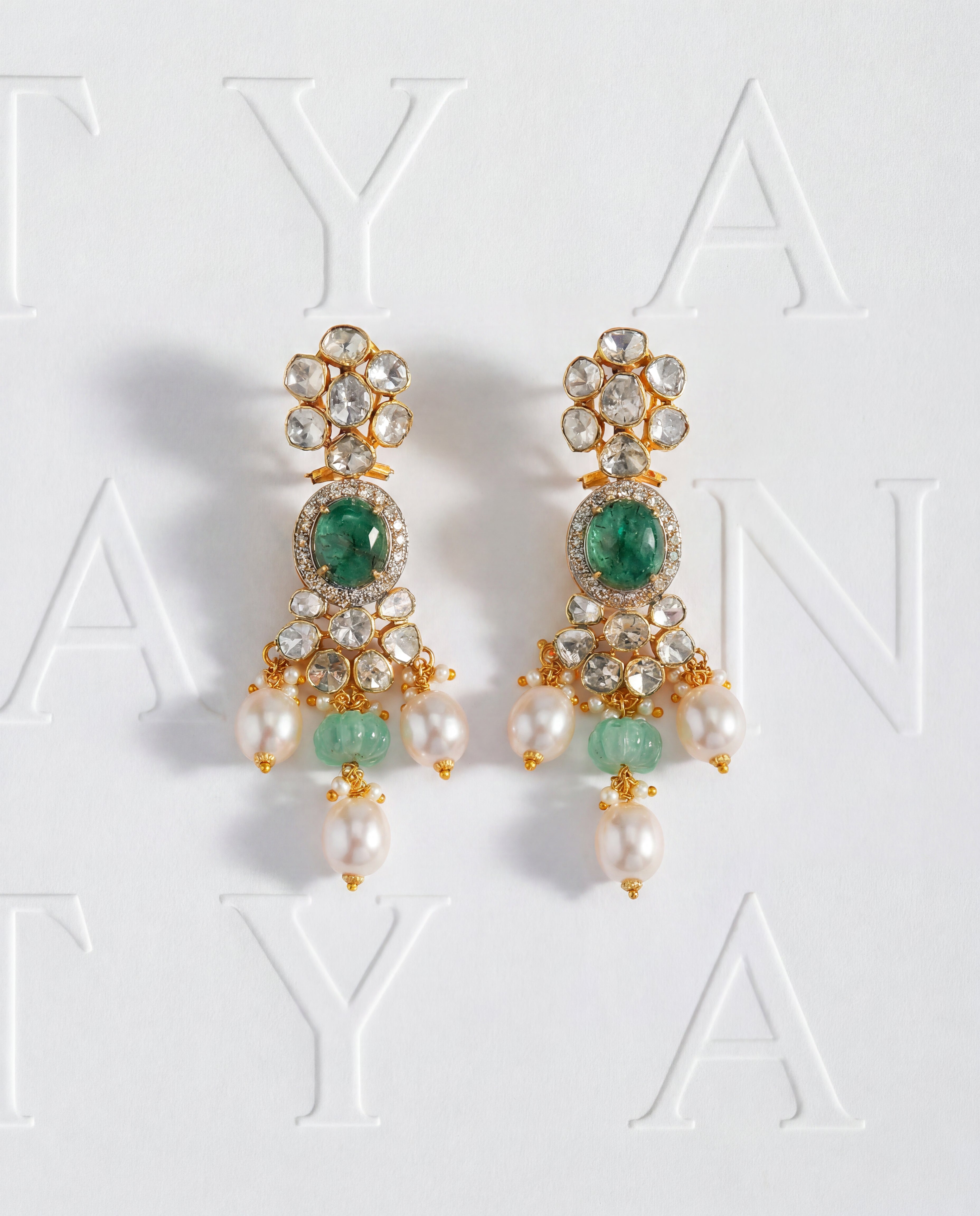 Ishani Polki And Diamond Long Earrings