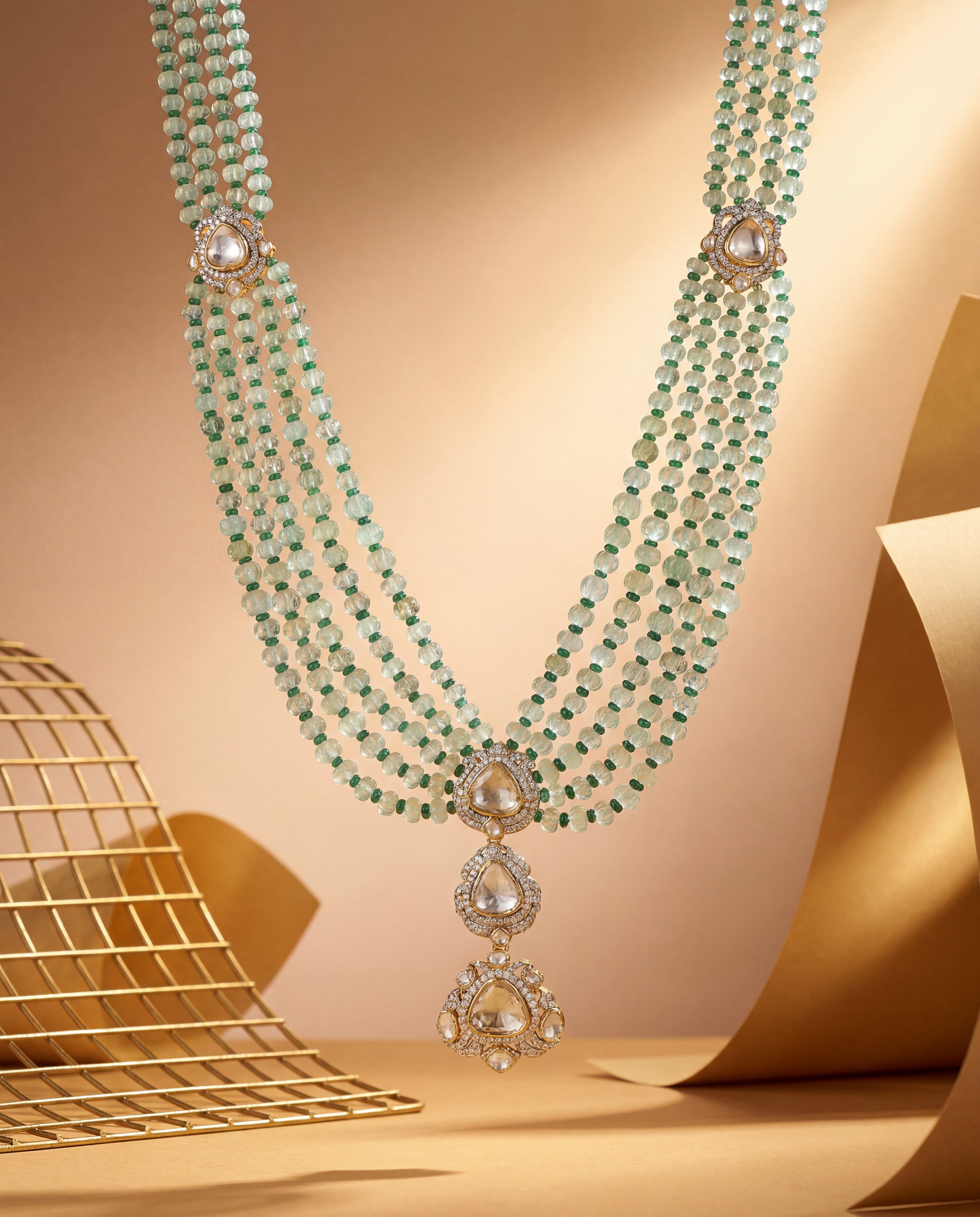 Saanvi Polki And Diamond Long Necklace
