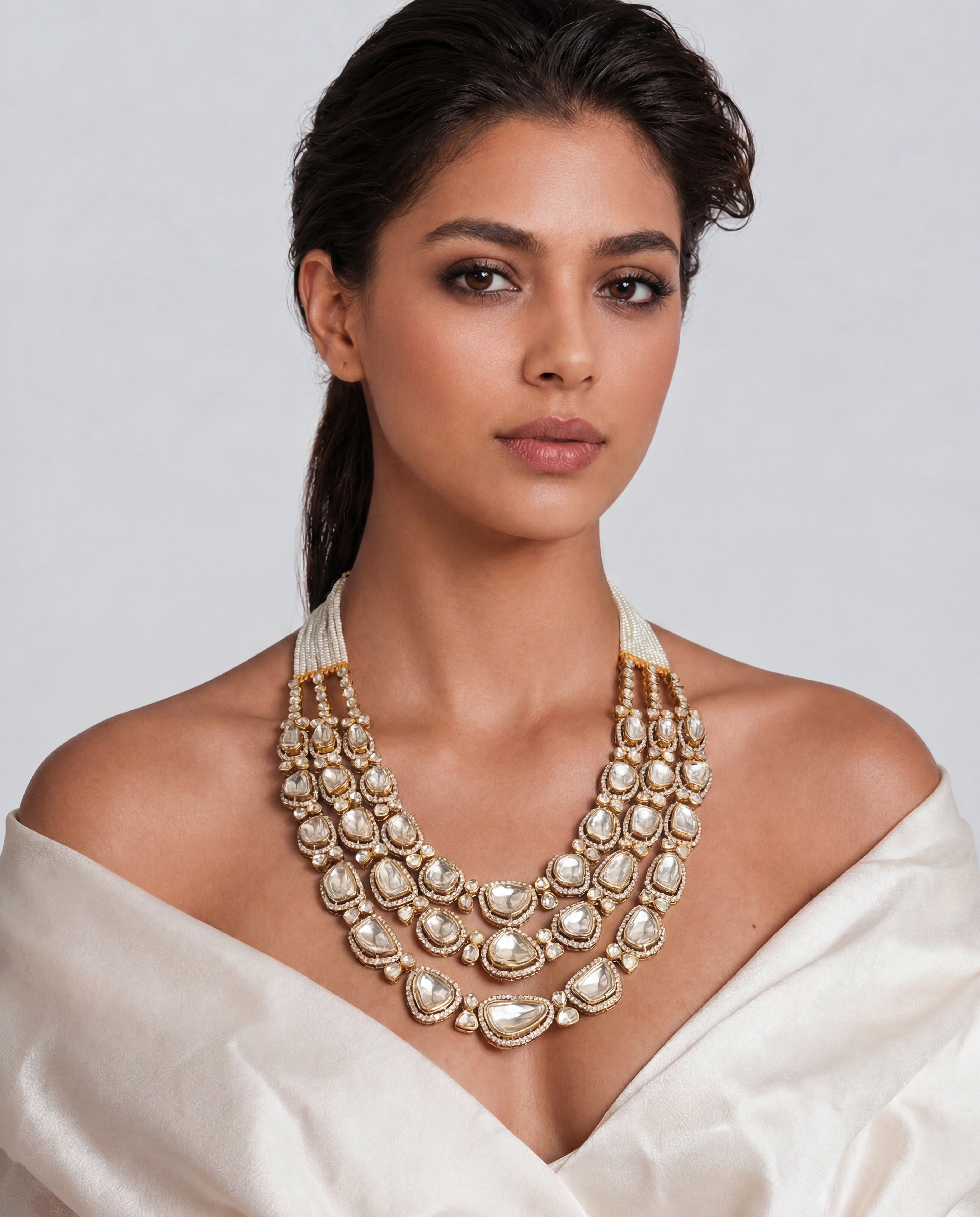 Kiara Polki And Diamond Long Necklace