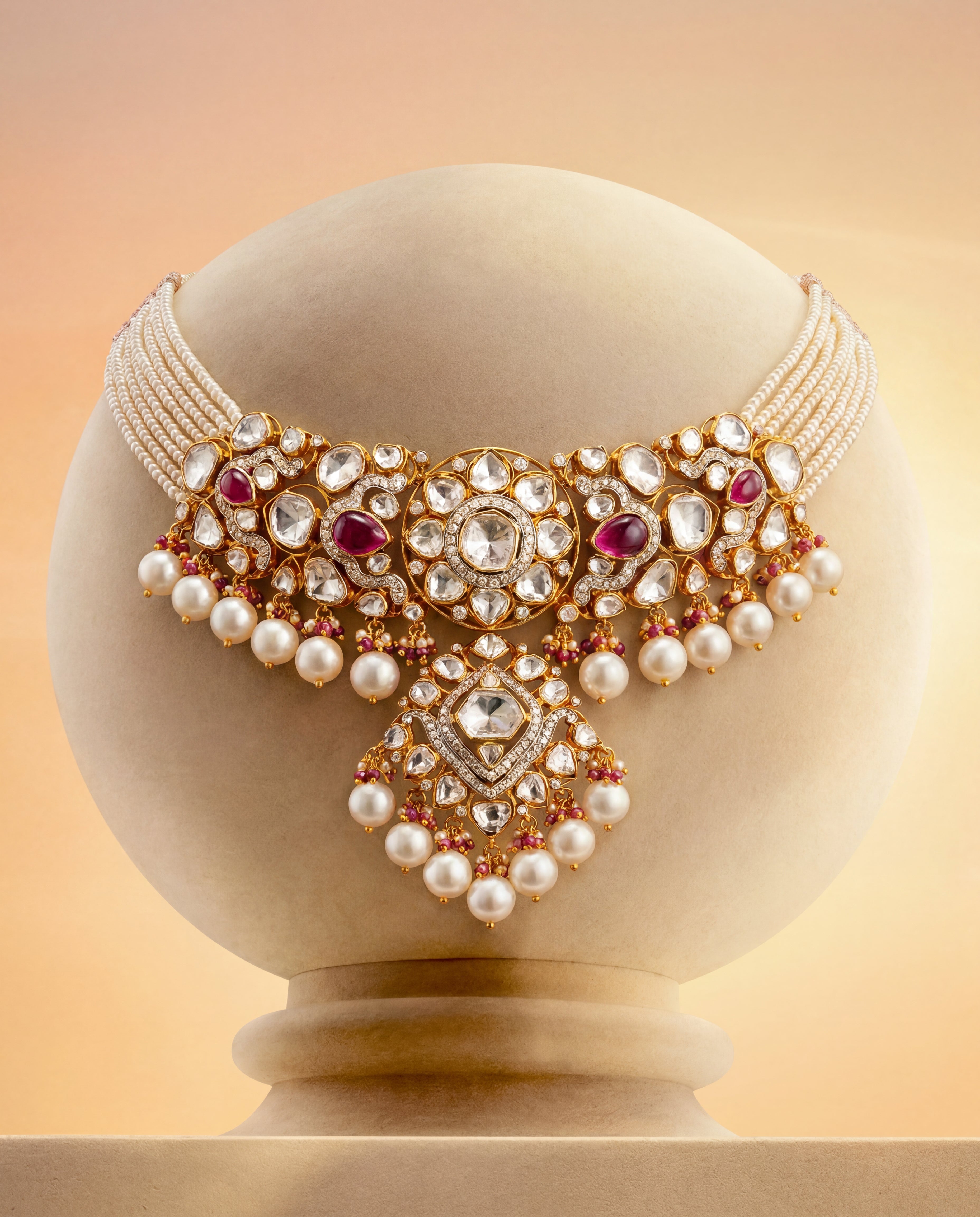 Nisha Polki And Diamond Choker