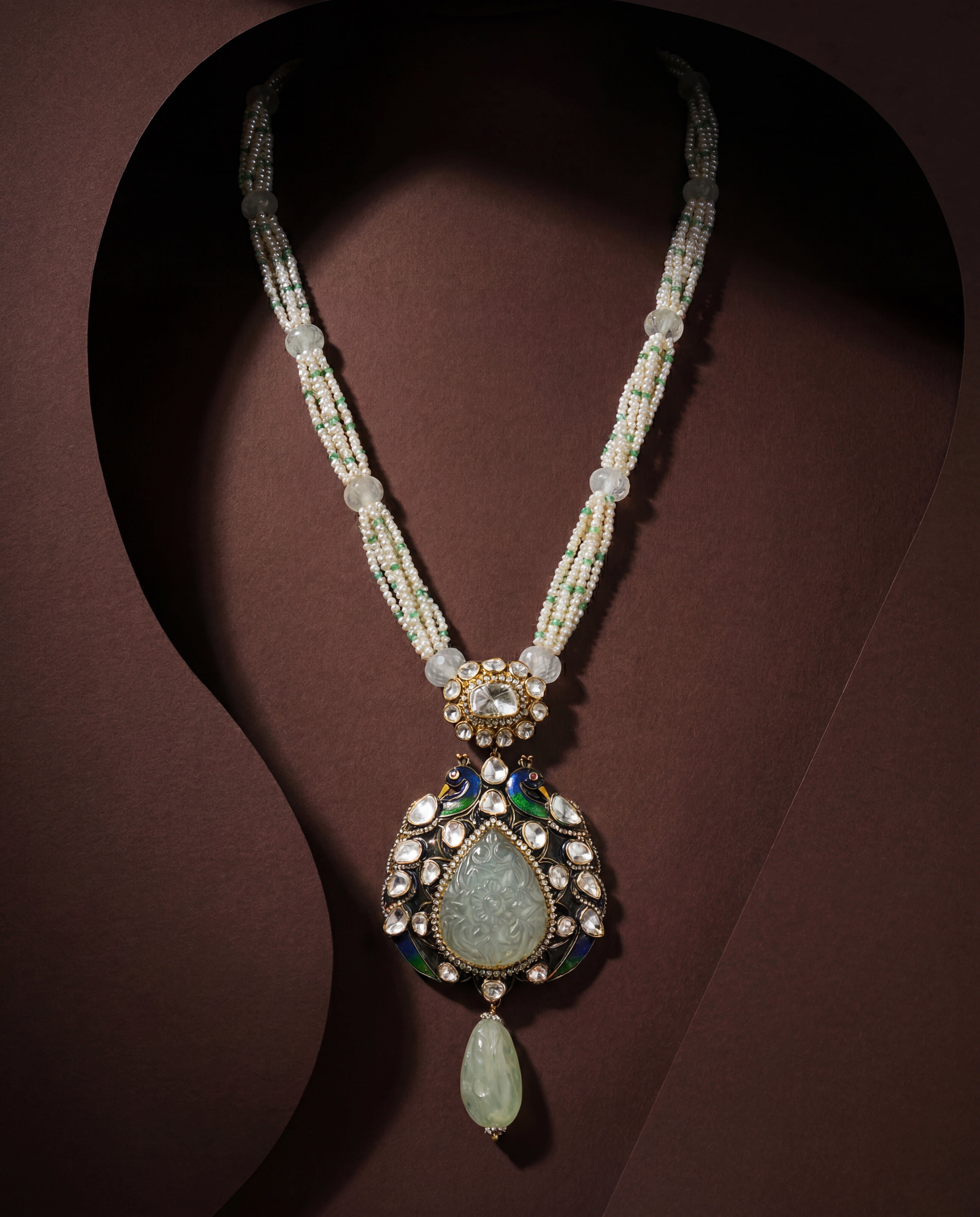 Shruti Polki And Diamond Long Necklace