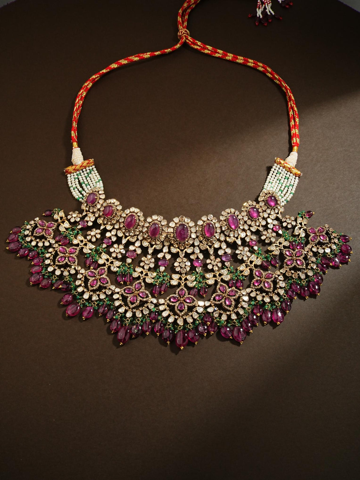Ruhi Polki Bridal U Necklace