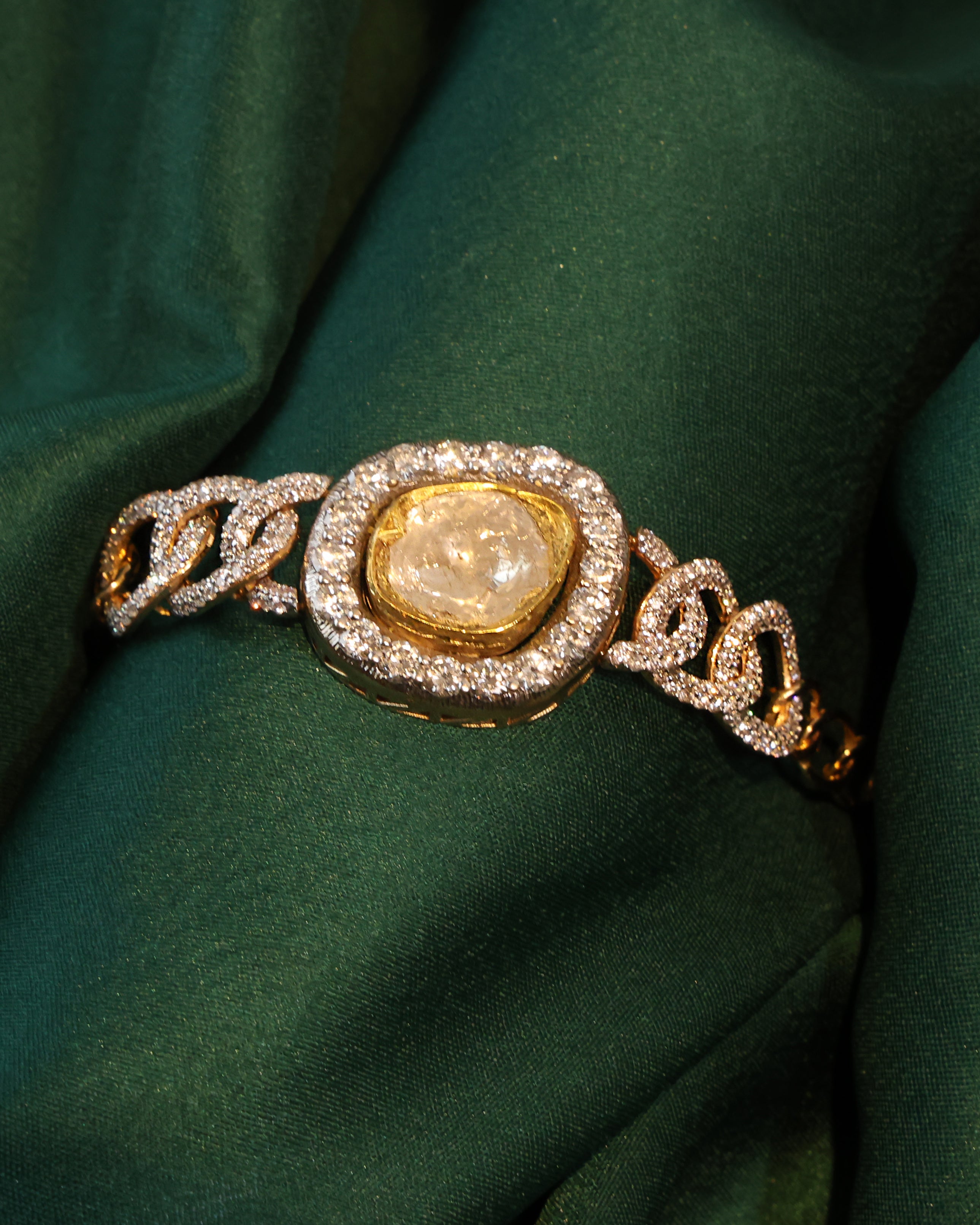 Ritiksha Polki And Diamond Loose Bracelet
