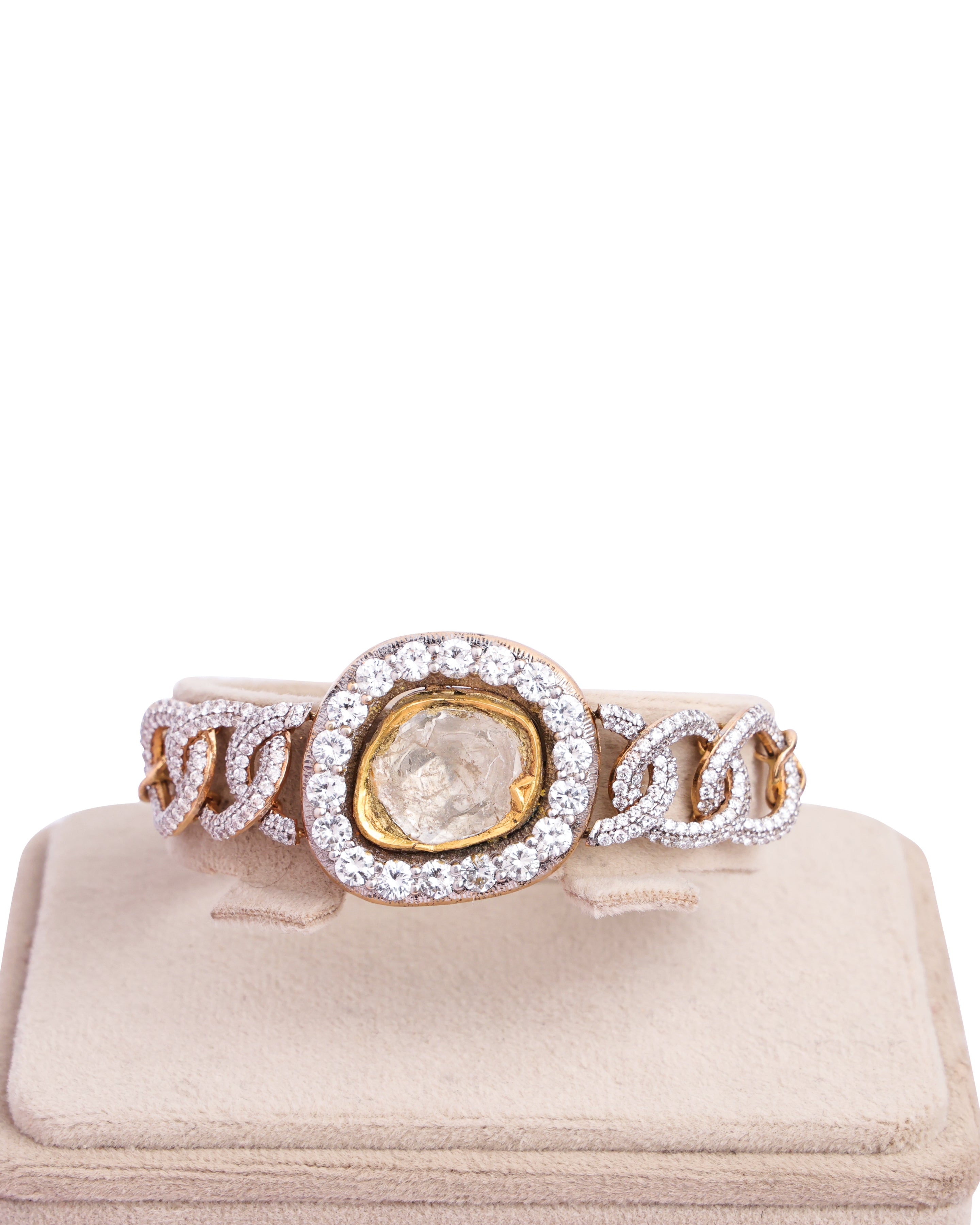 Ritiksha Polki And Diamond Loose Bracelet