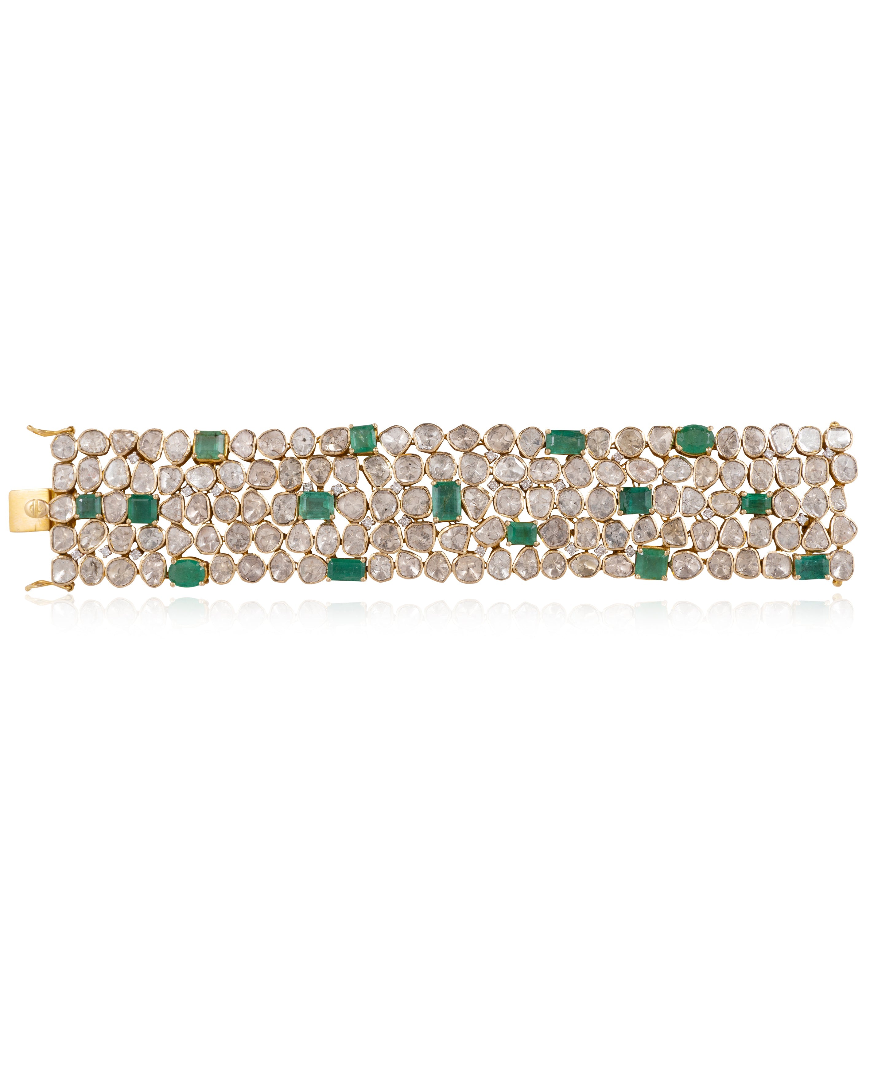 Ninu Polki And Diamond Bracelet