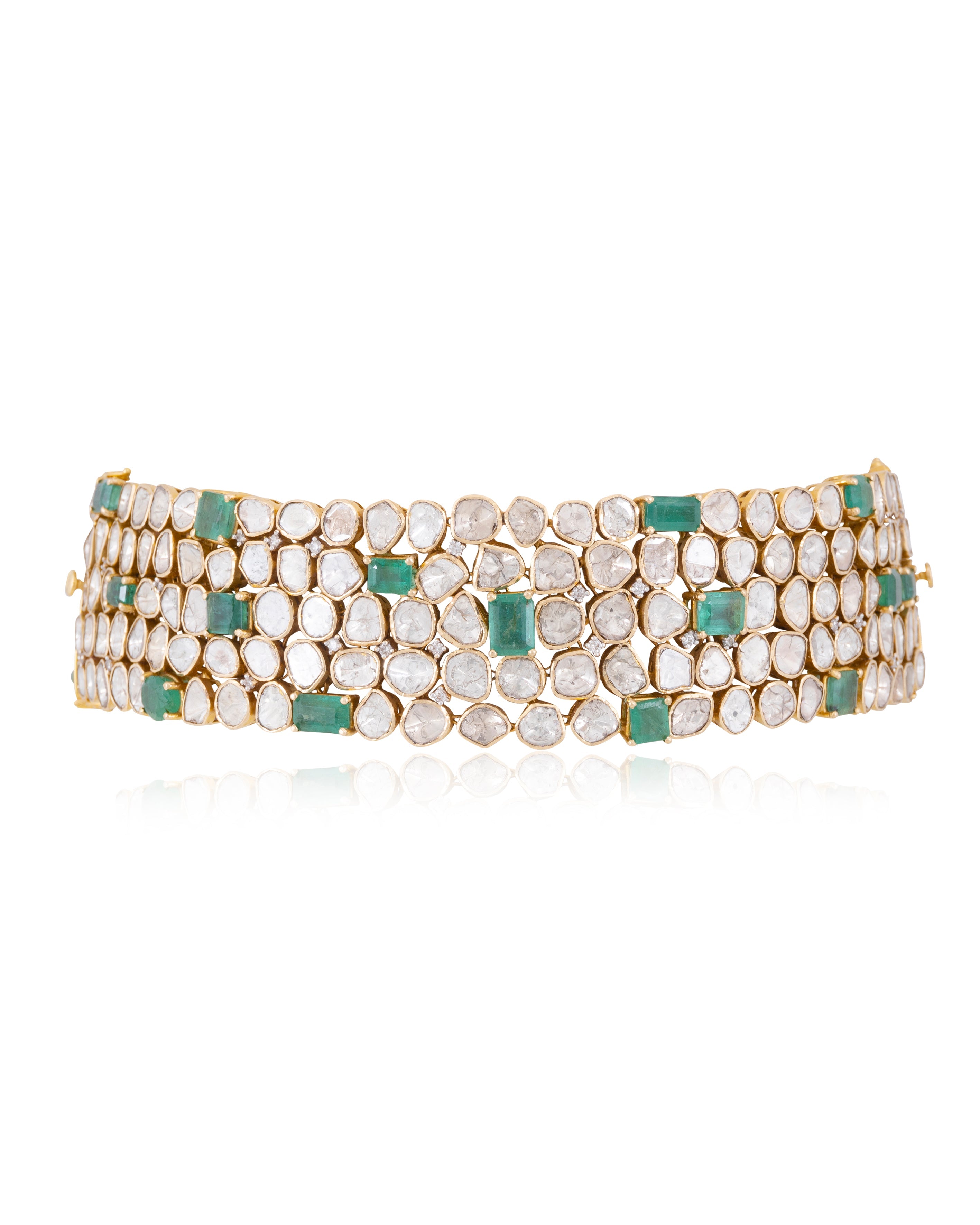 Ninu Polki And Diamond Bracelet