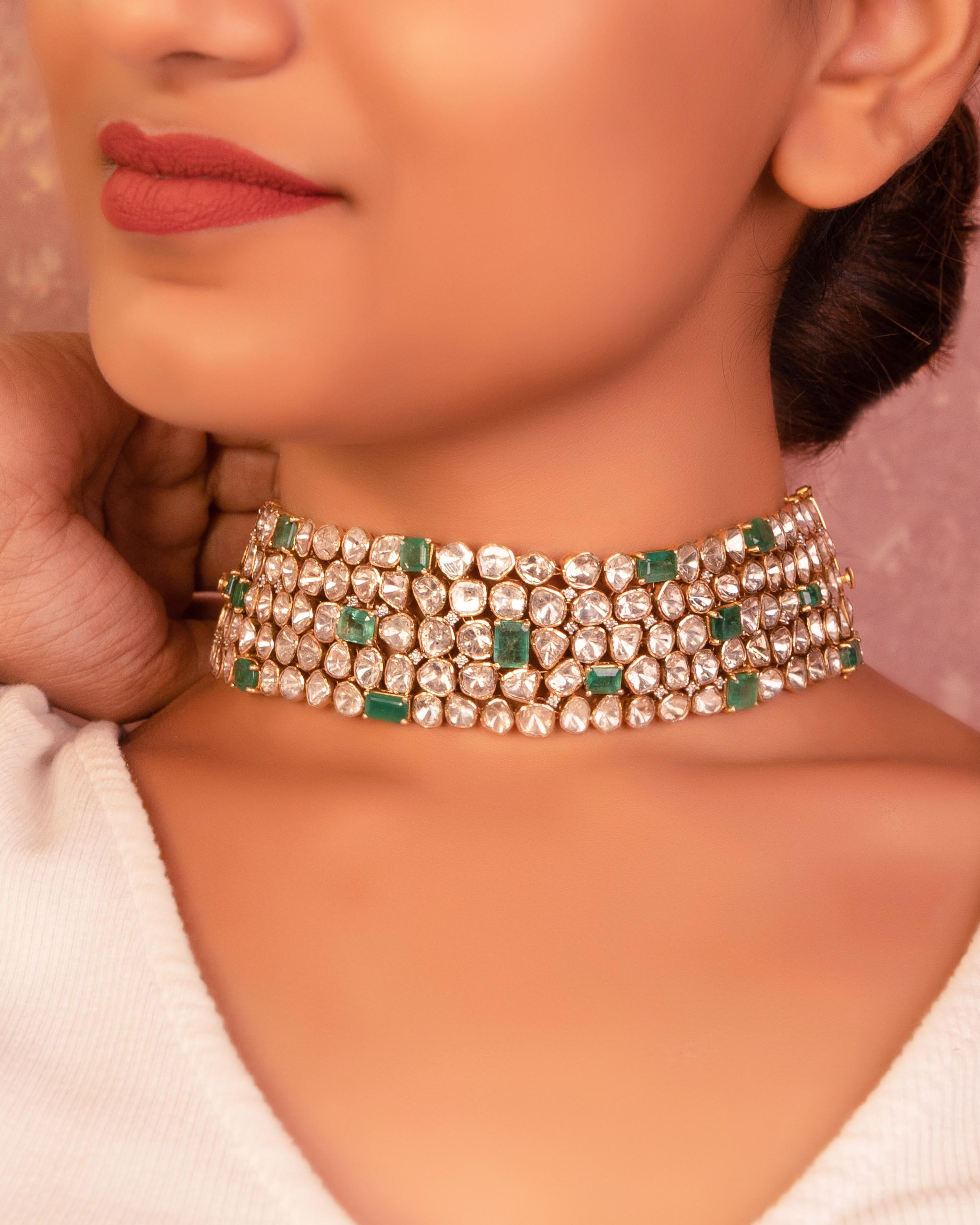 Ninu Polki And Diamond Bracelet