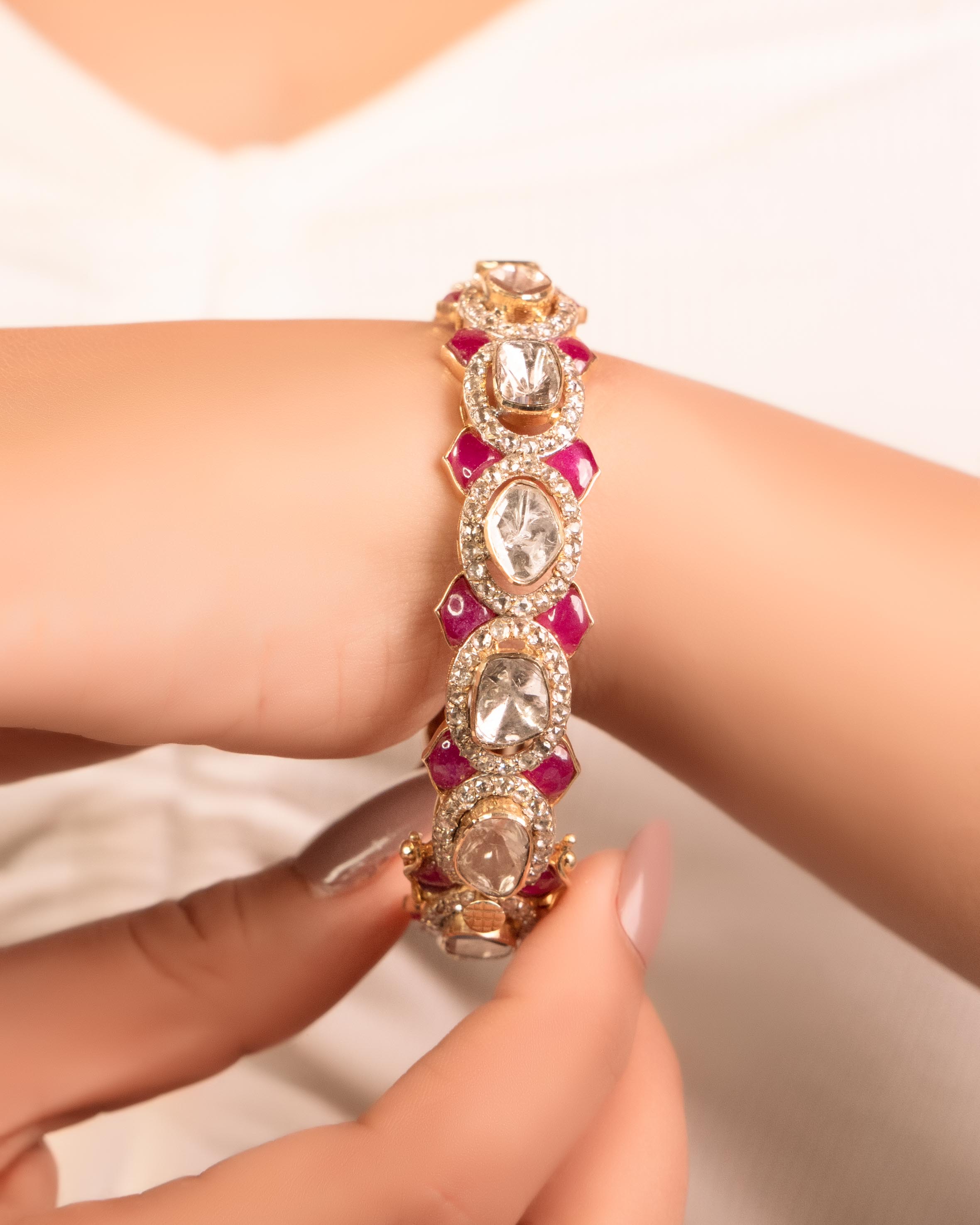 Aaradhya Polki Ring And Priya Polki Bangle