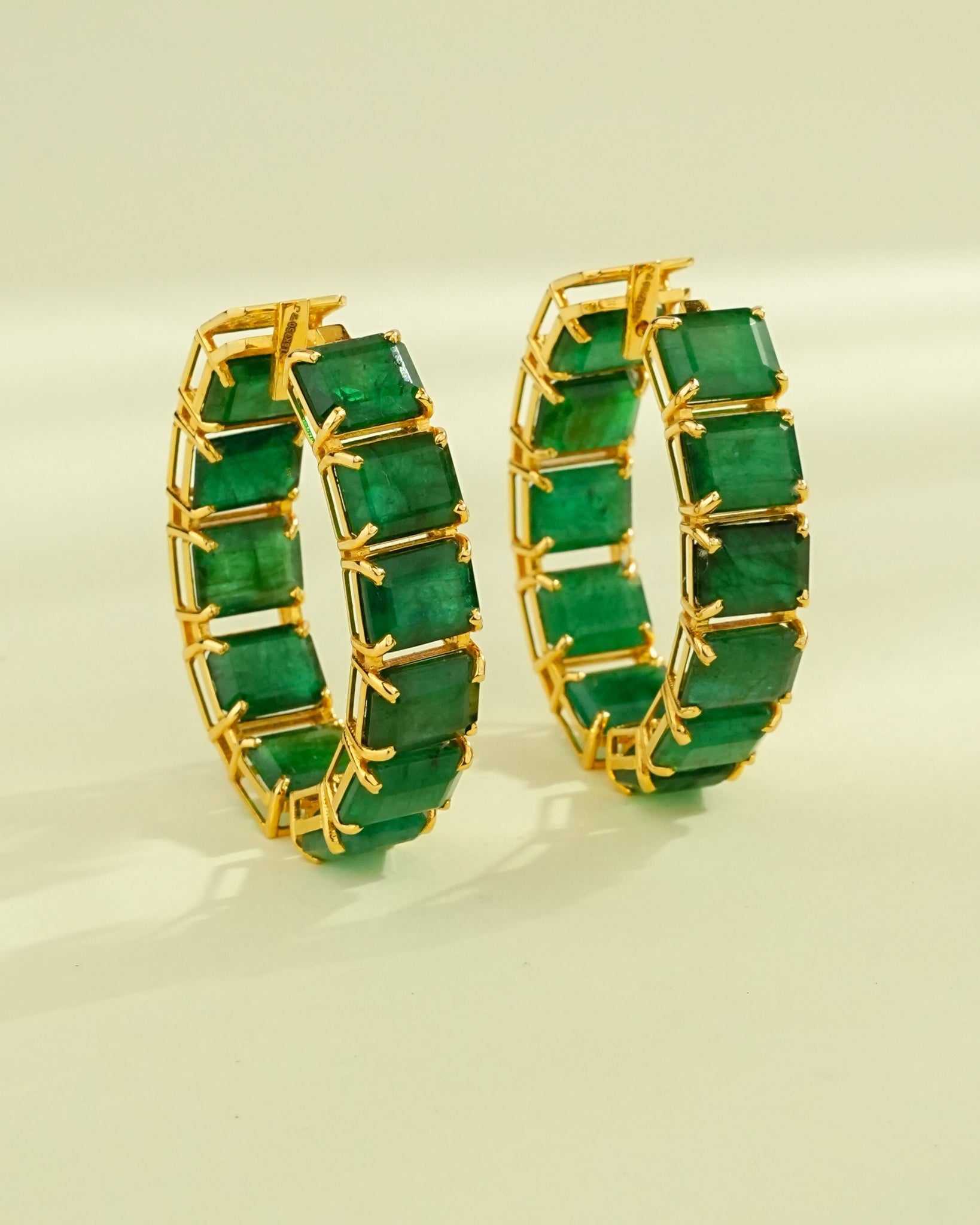 Vinita Emerald Hoops