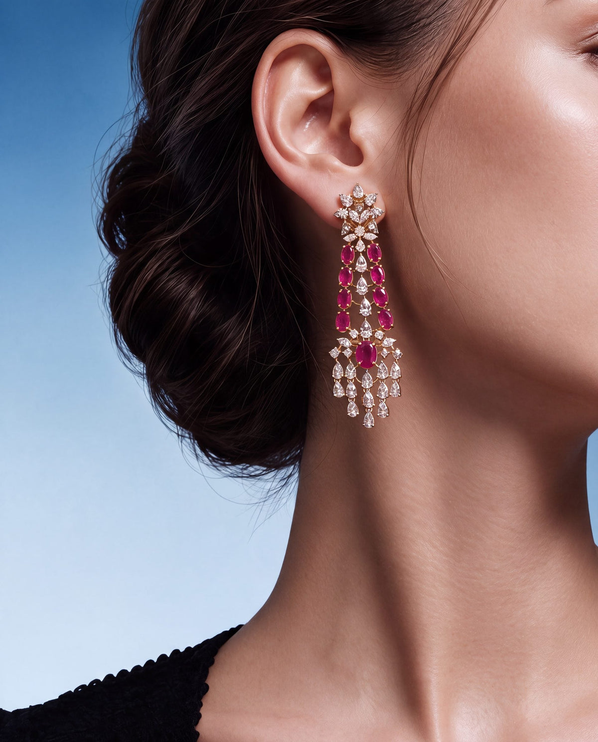 Diamond Long Earrings