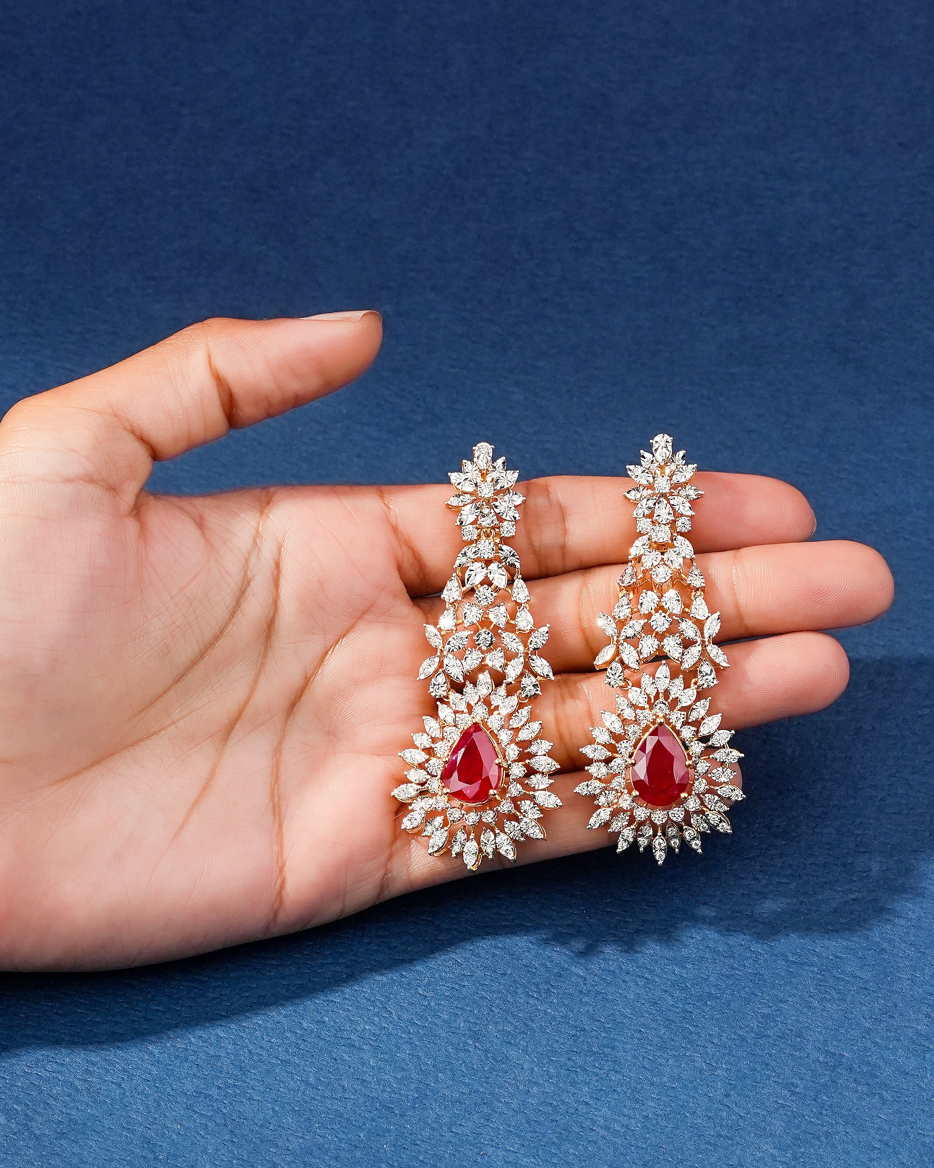 Diamond Long Earrings