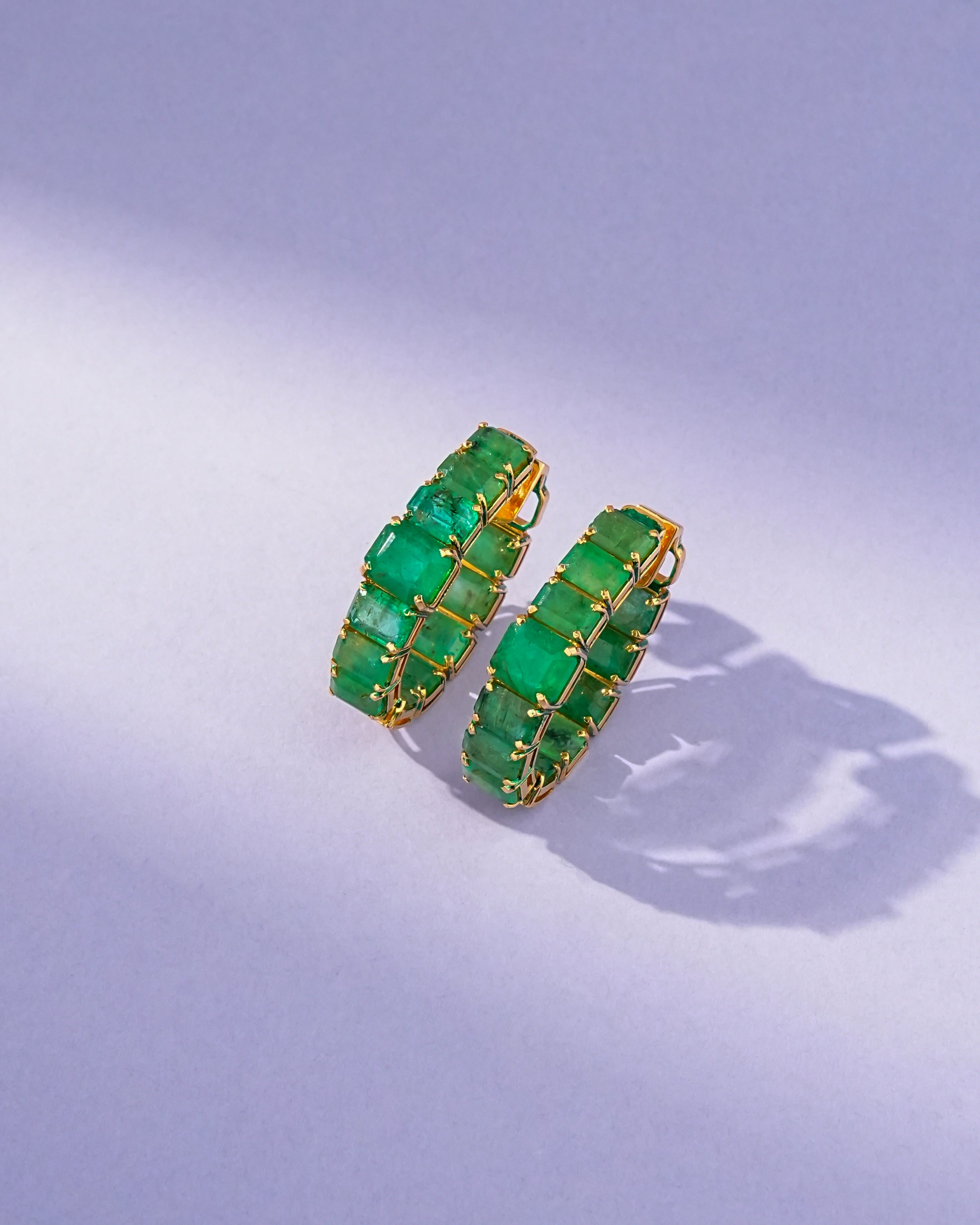 Vratika Emerald Hoops - NO ORDERS