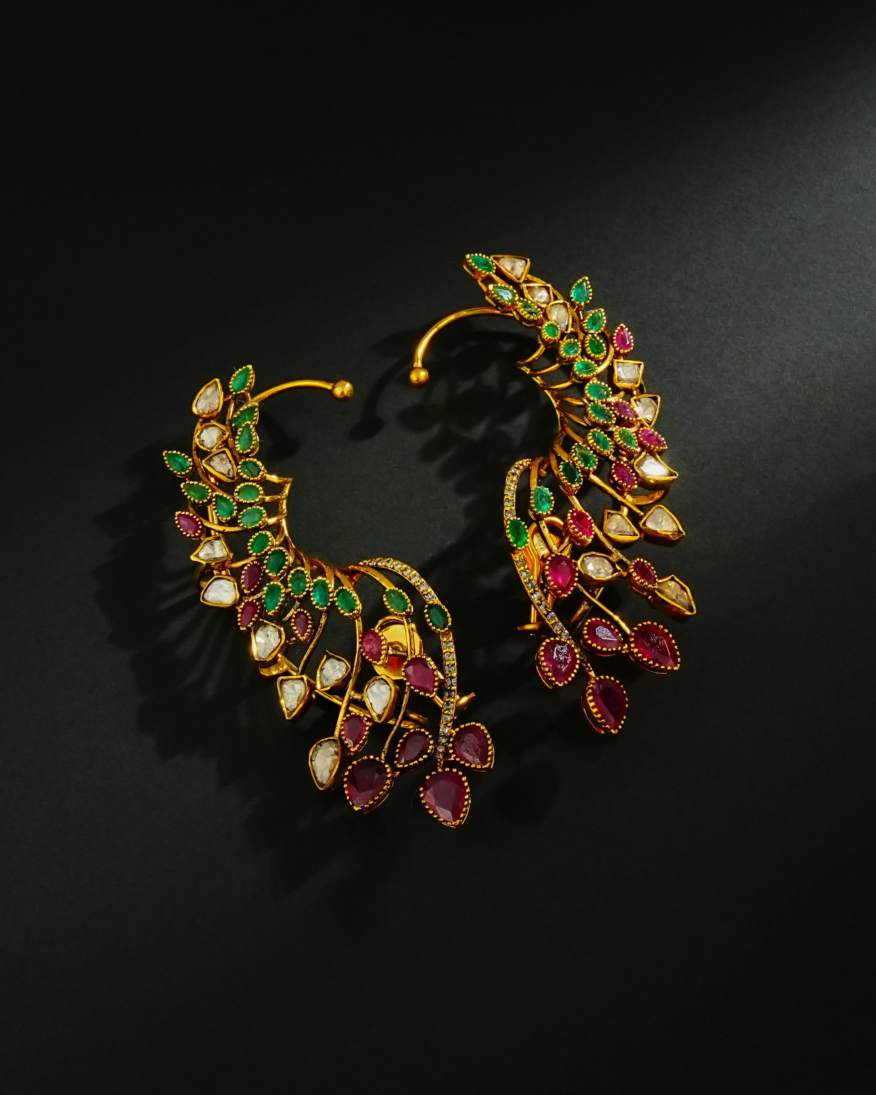 Celine Polki And Diamond Earcuffs
