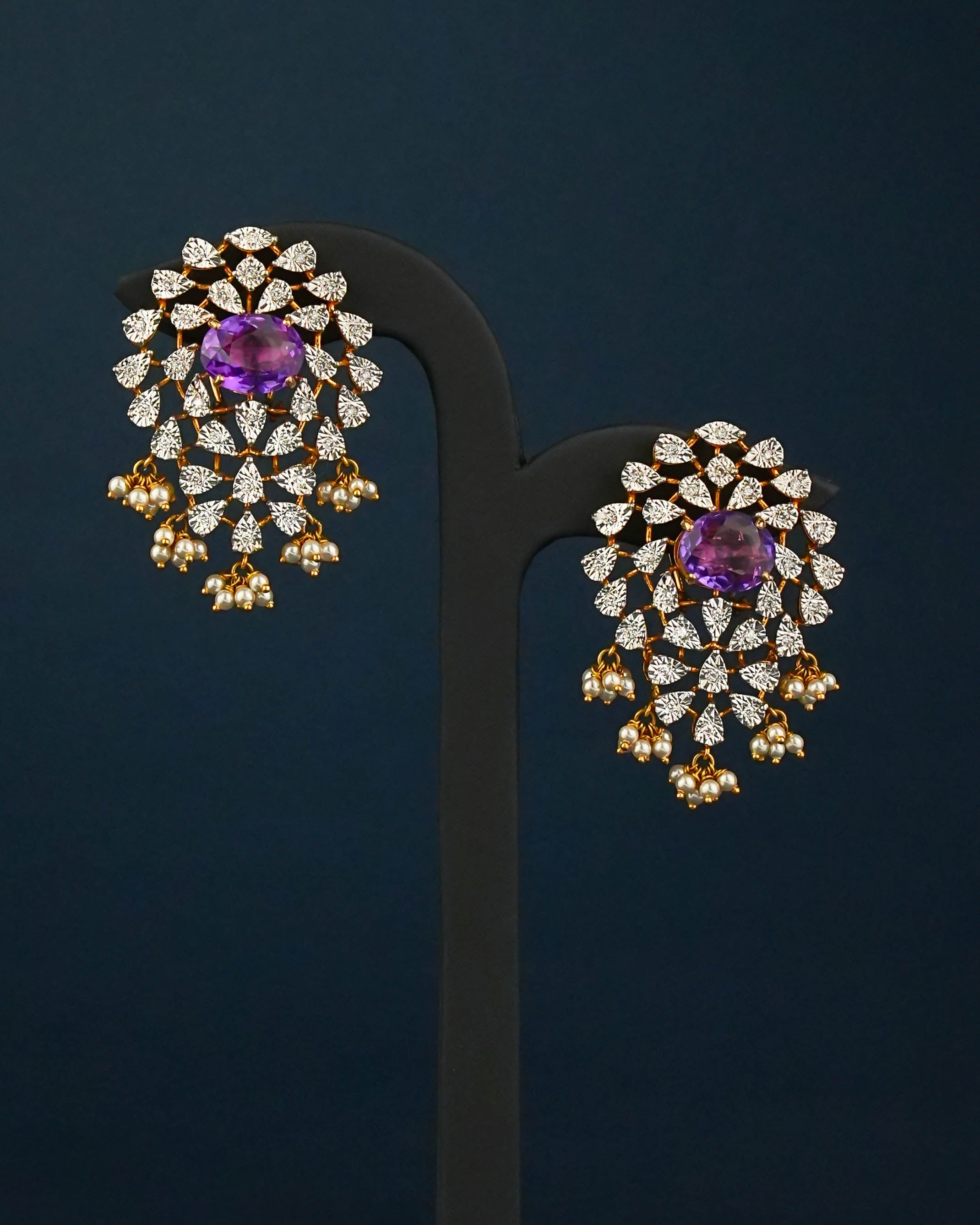 Cymora Diamond Long Earrings