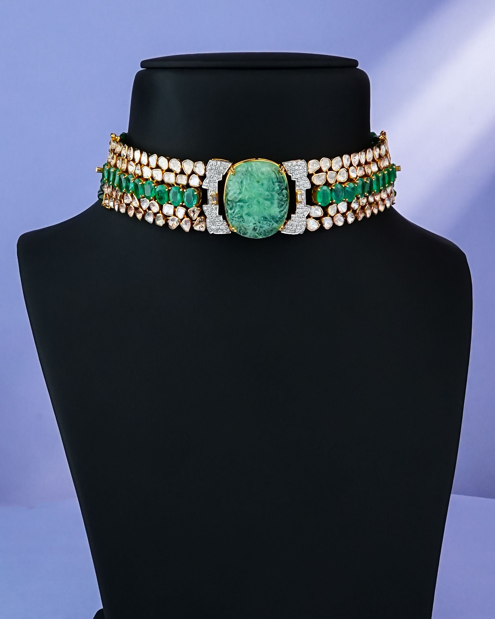 Himanshi Polki And Diamond Choker