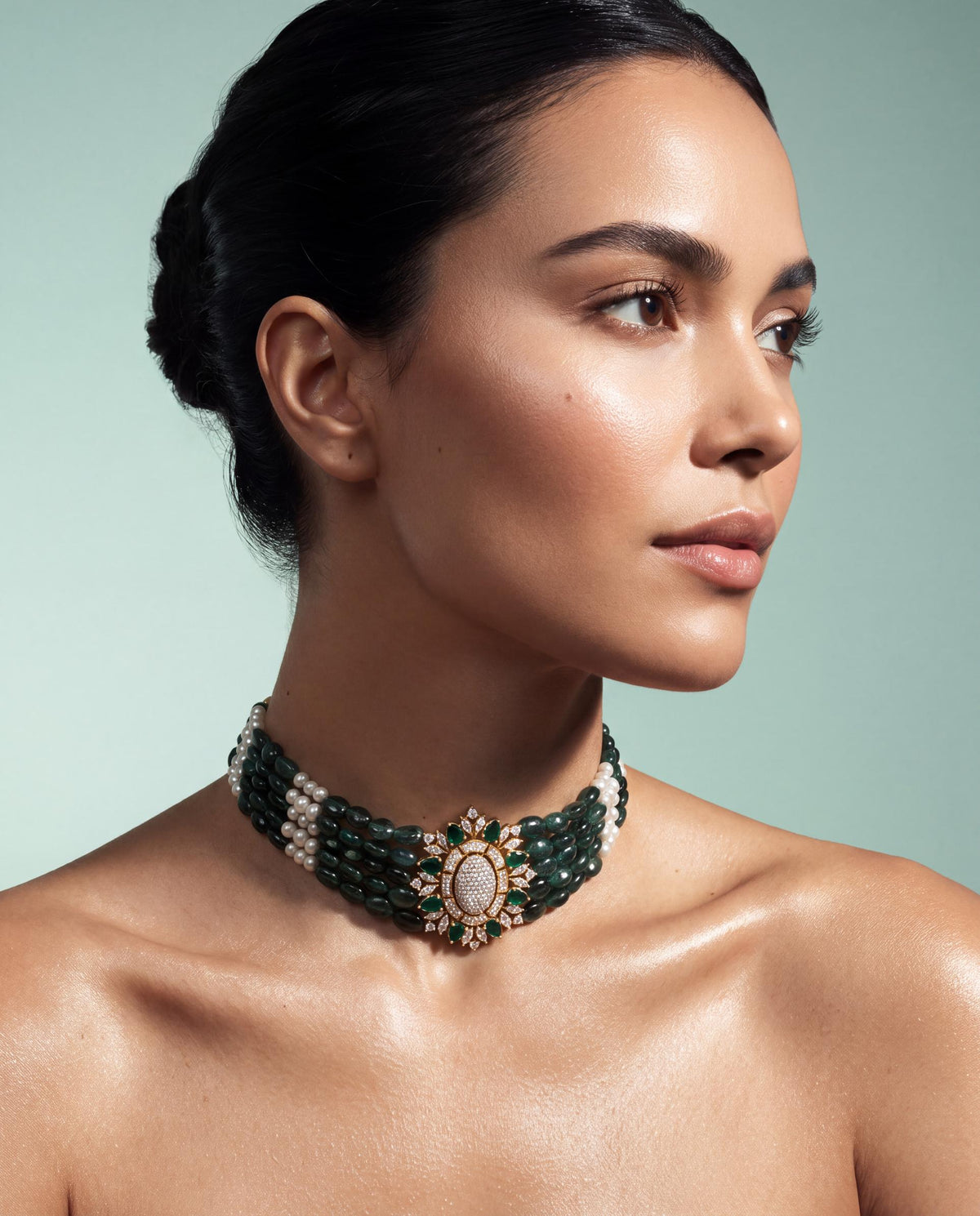 Diamond Bead Choker