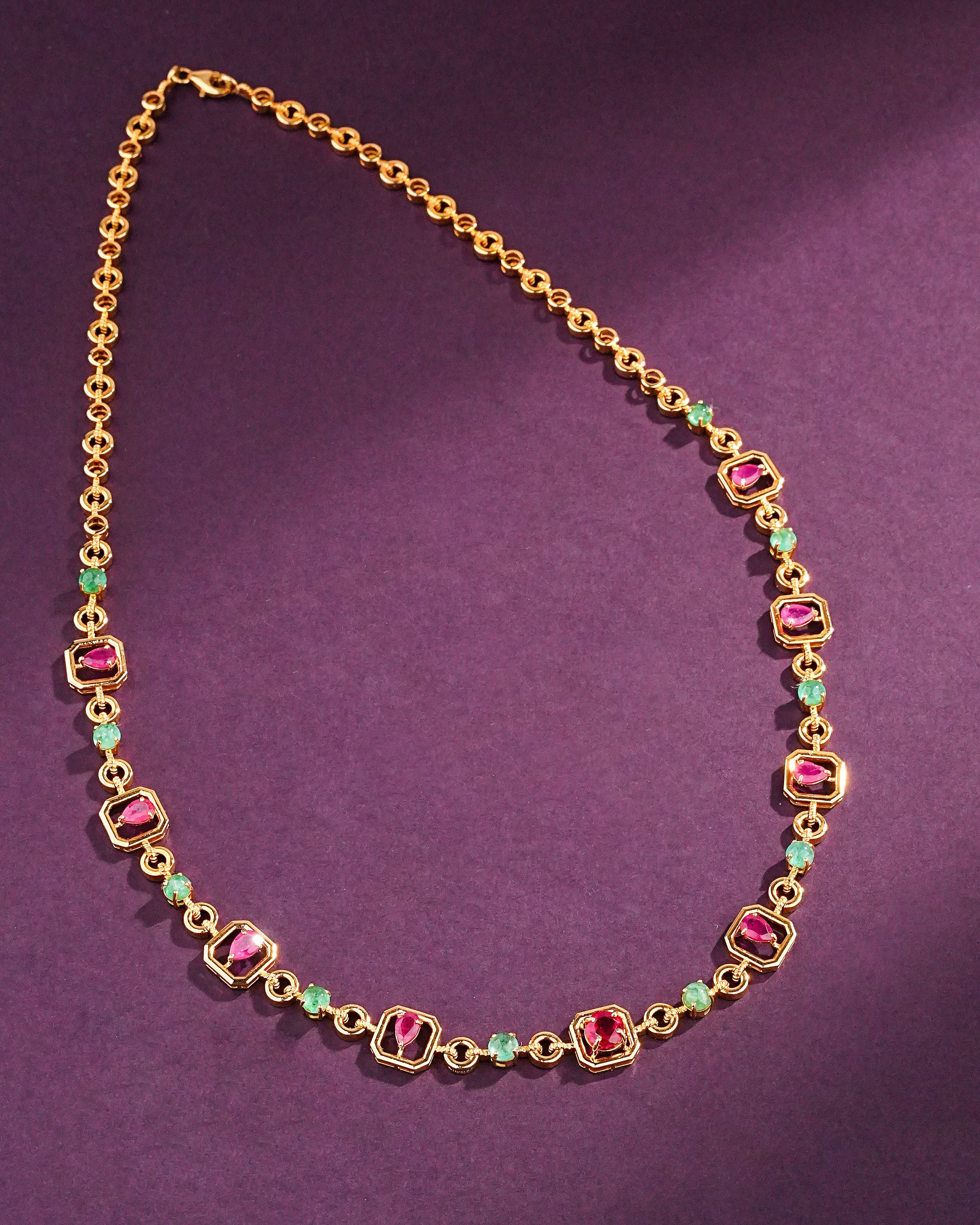 Gina Ruby And Emerald Necklace