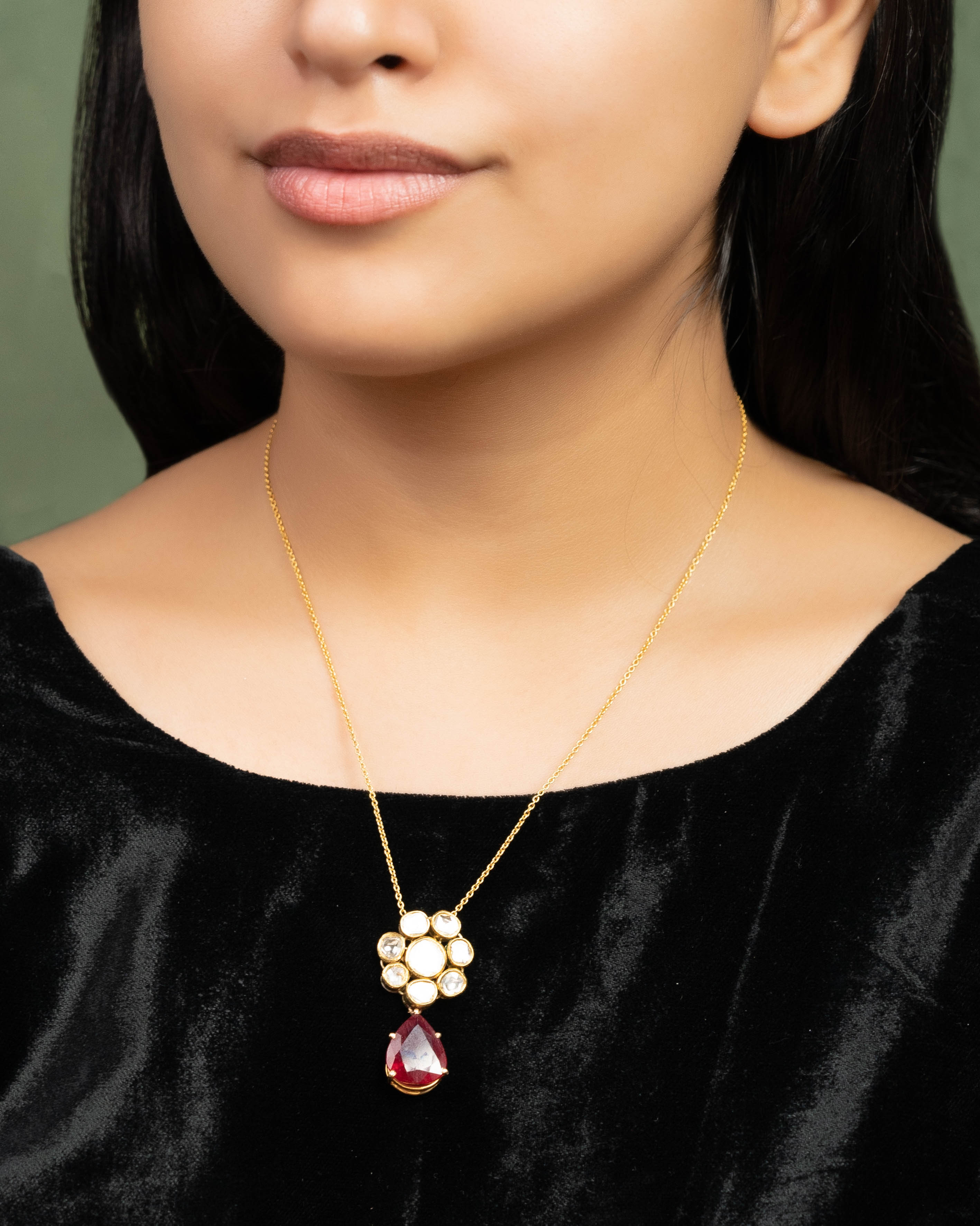 Preeti Jadau Polki Pendant