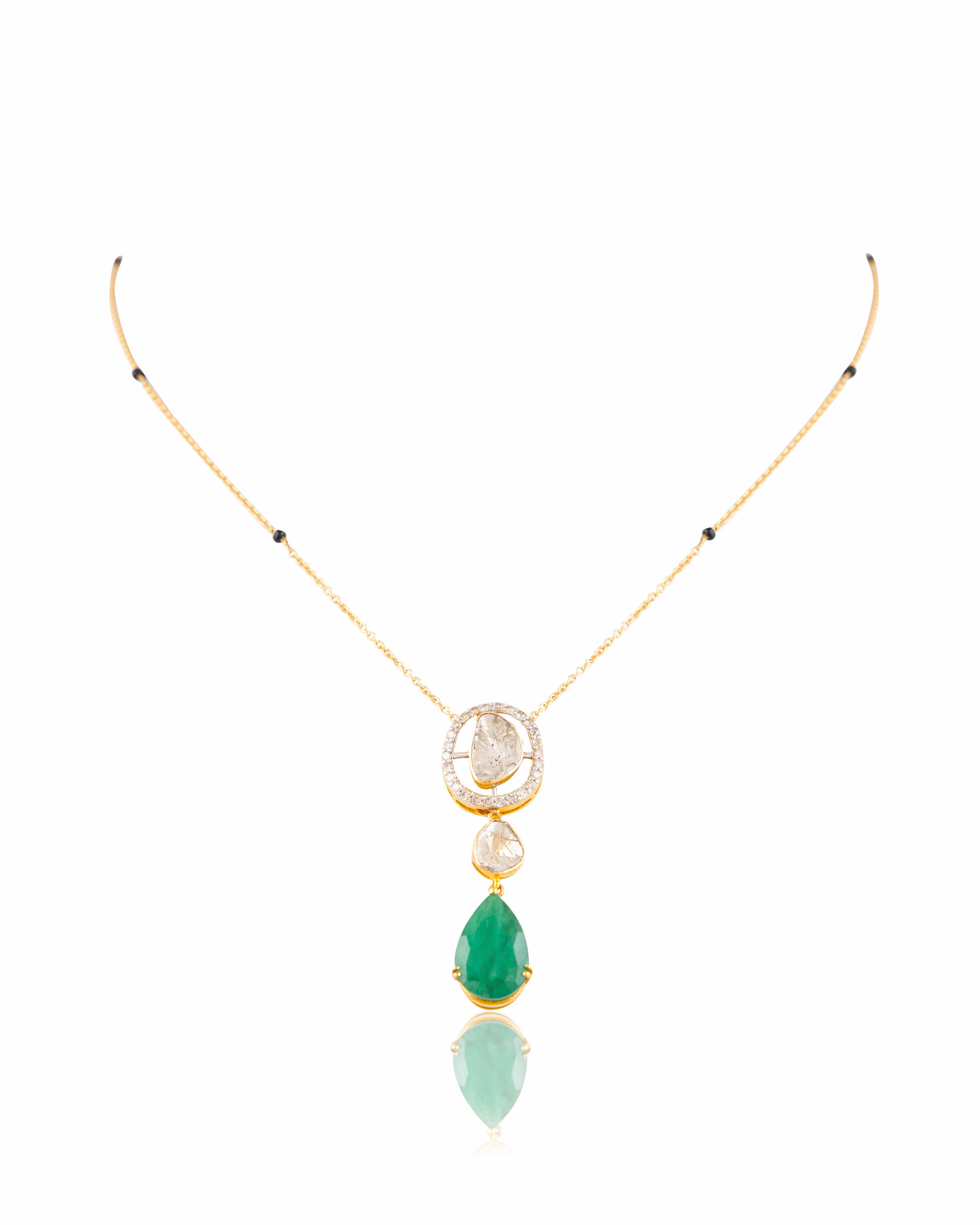 Naja Polki And Diamond Pendant