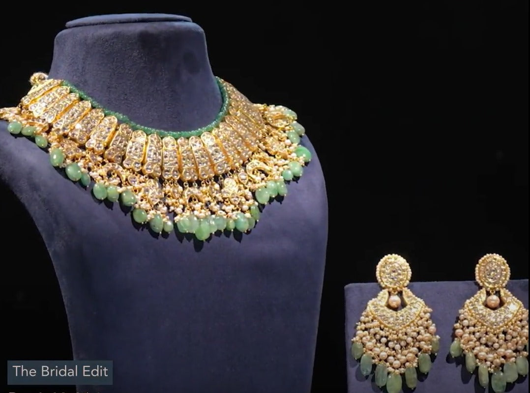 Serafima Necklace And Shilpa Chandbalis Polki Set