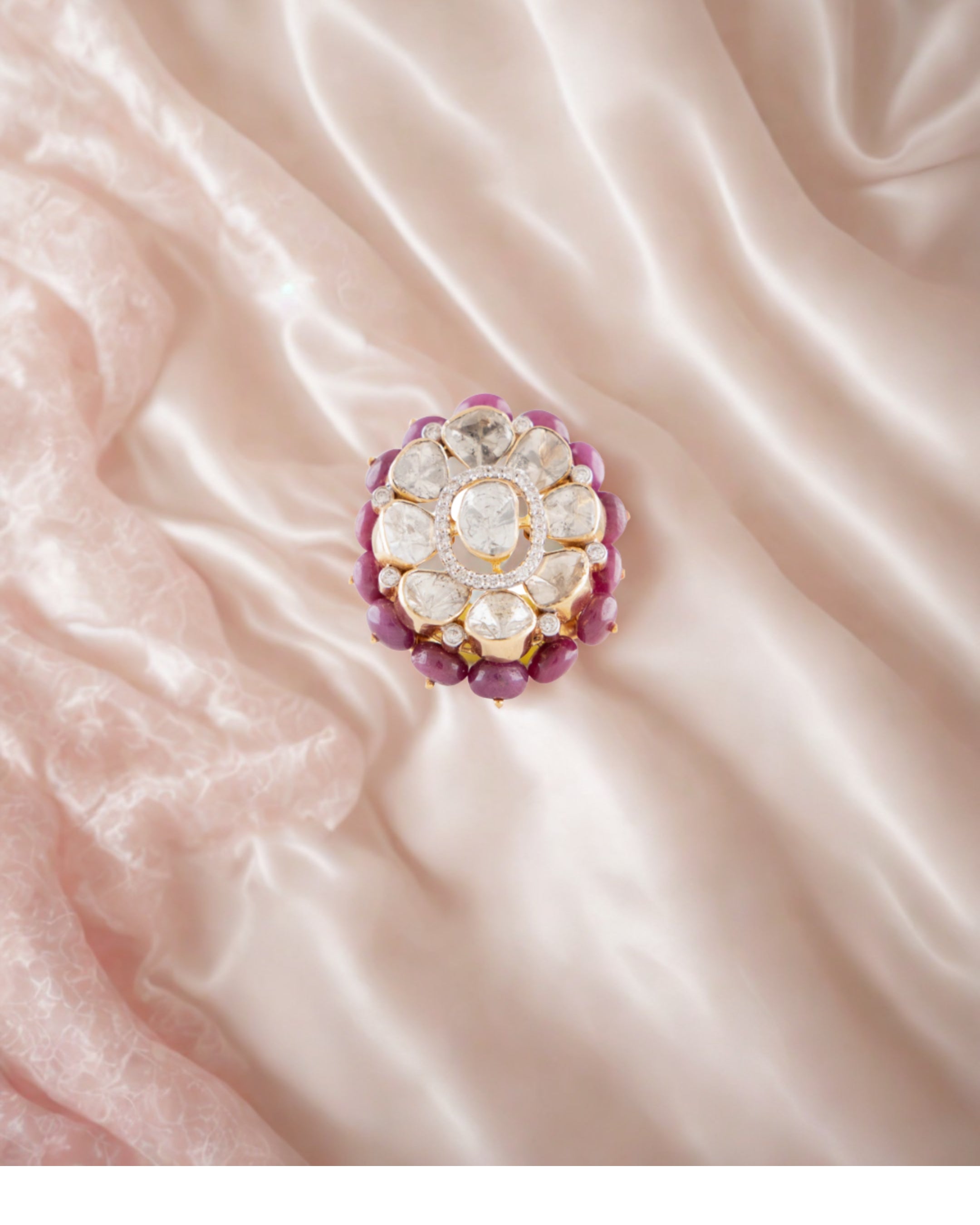 Dinah Polki And Diamond Ring