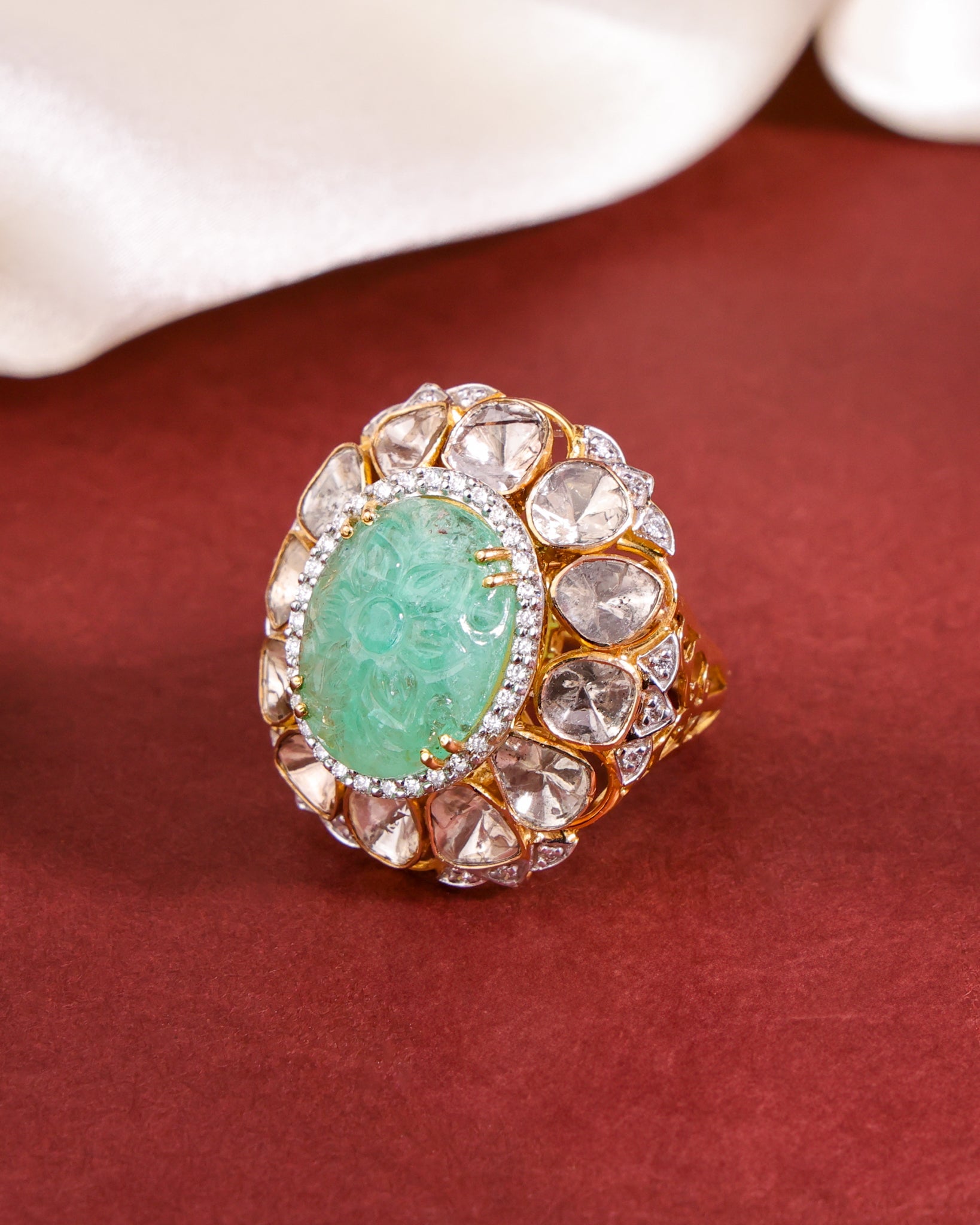 Ritika Polki And Diamond Ring - NO ORDERS