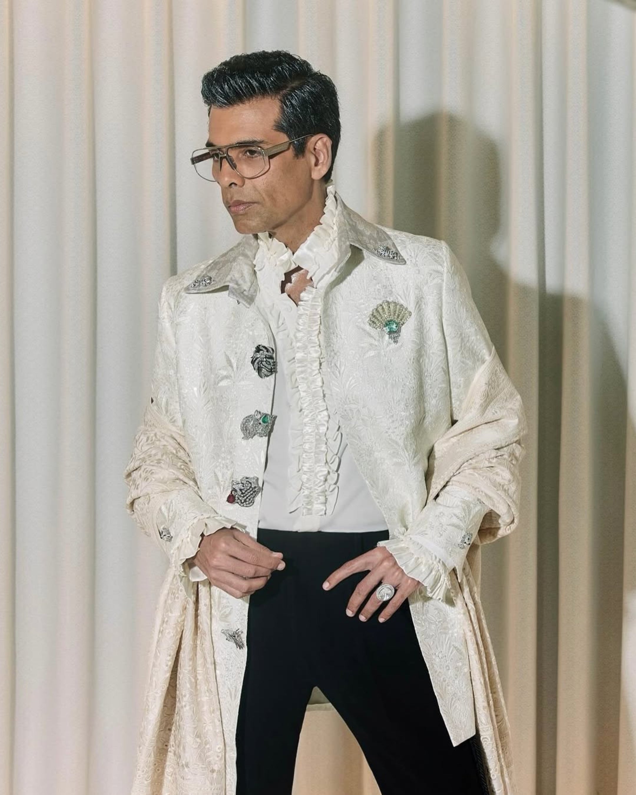 Karan Johar - Rohit Polki And Diamond Ring