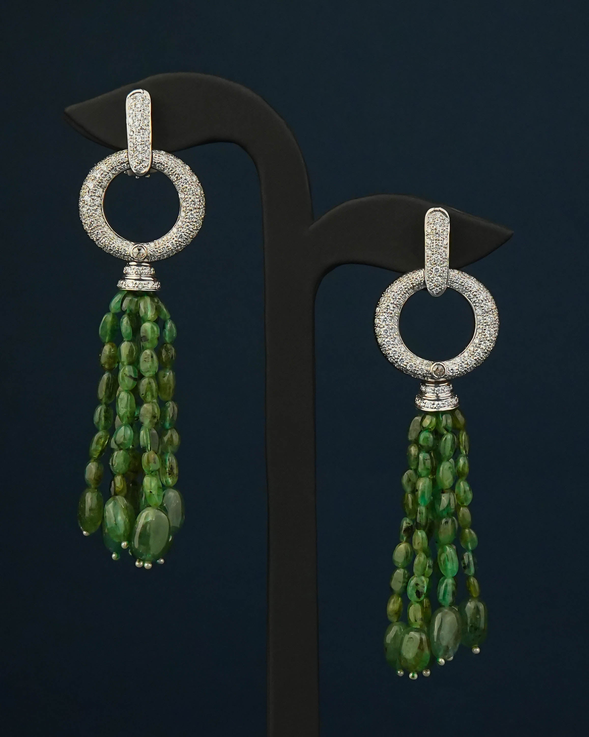 Varnika Polki And Diamond Long Earrings
