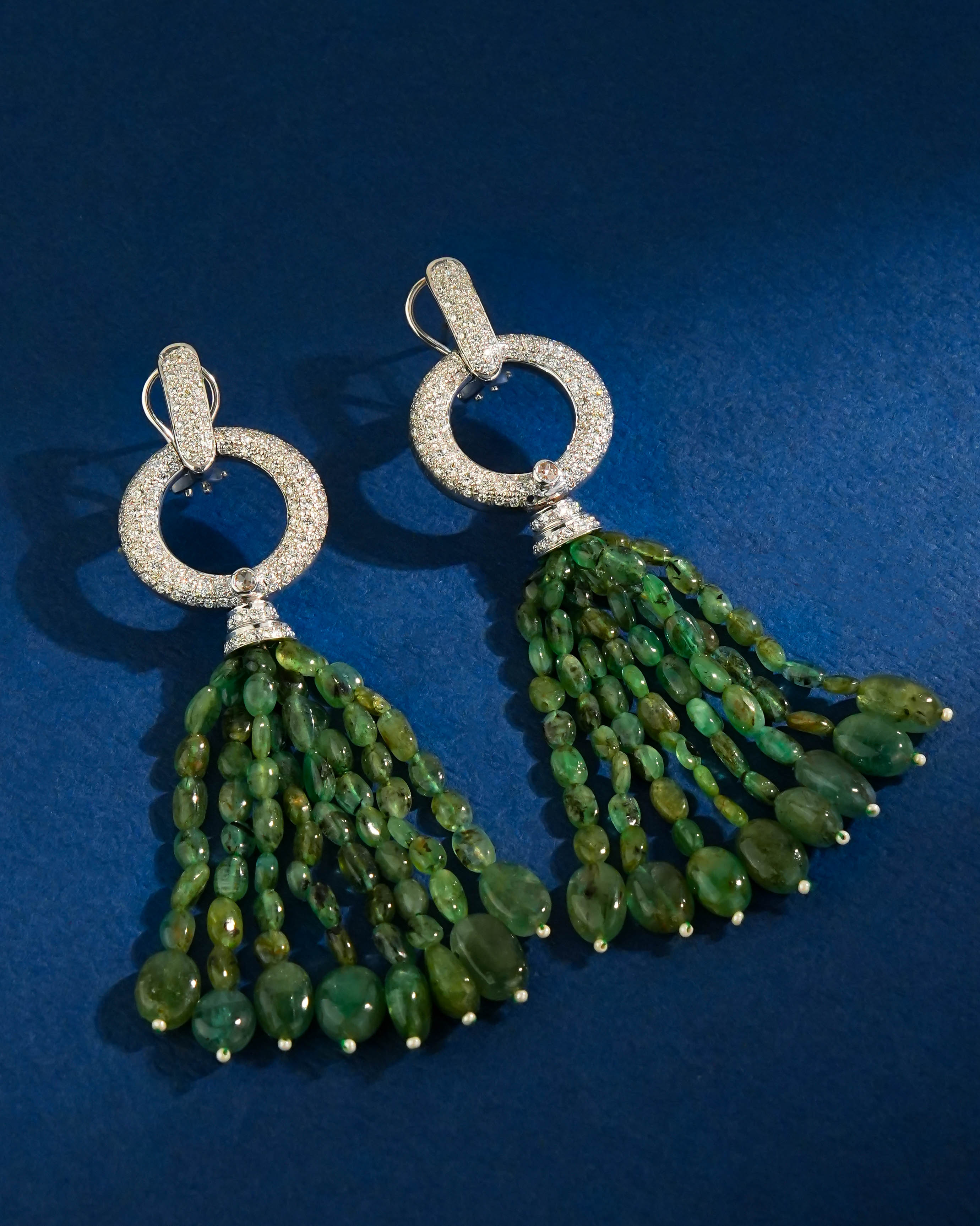 Varnika Polki And Diamond Long Earrings