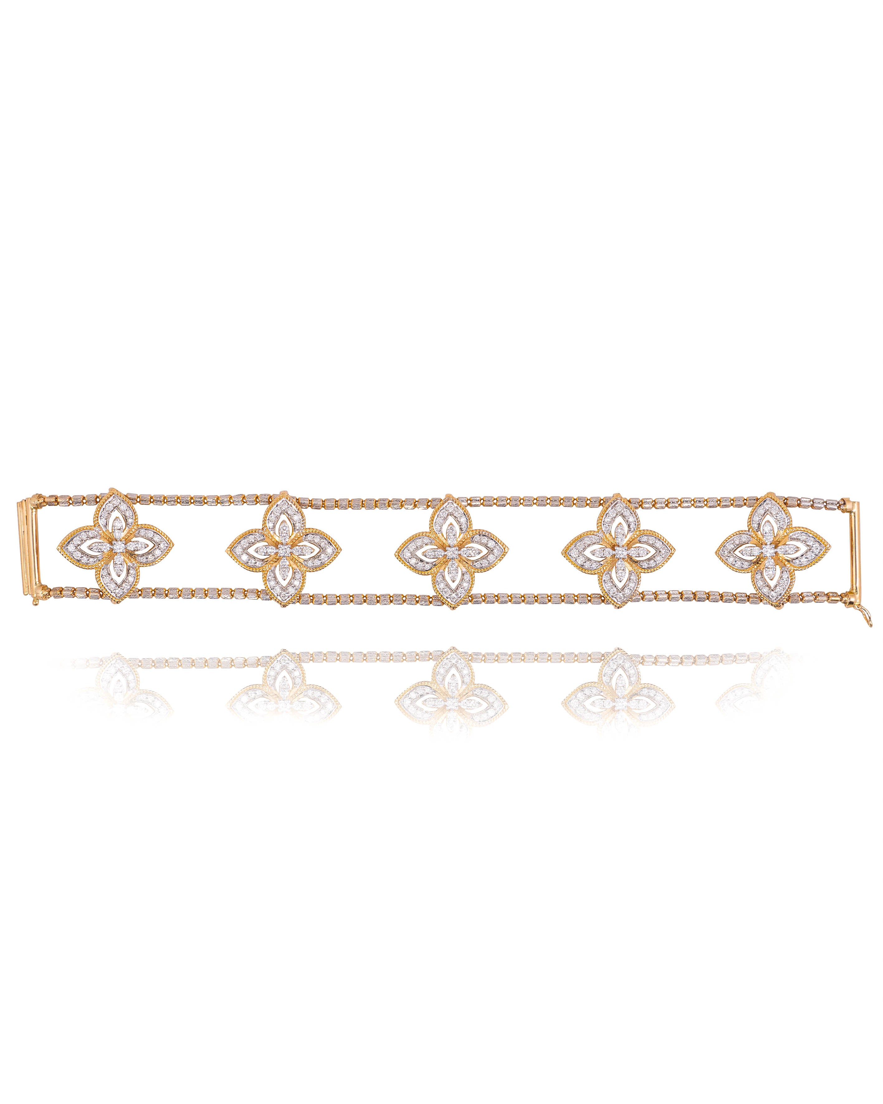 Flower Design Diamond Choker