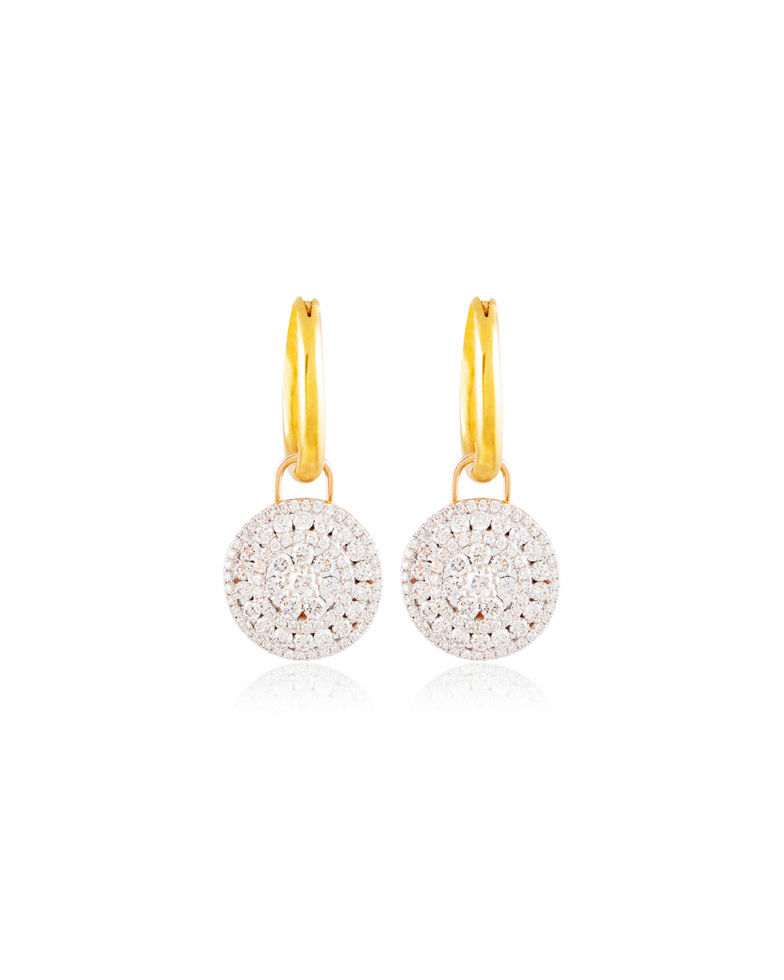 Gold Diamond Hoop Earrings for Women