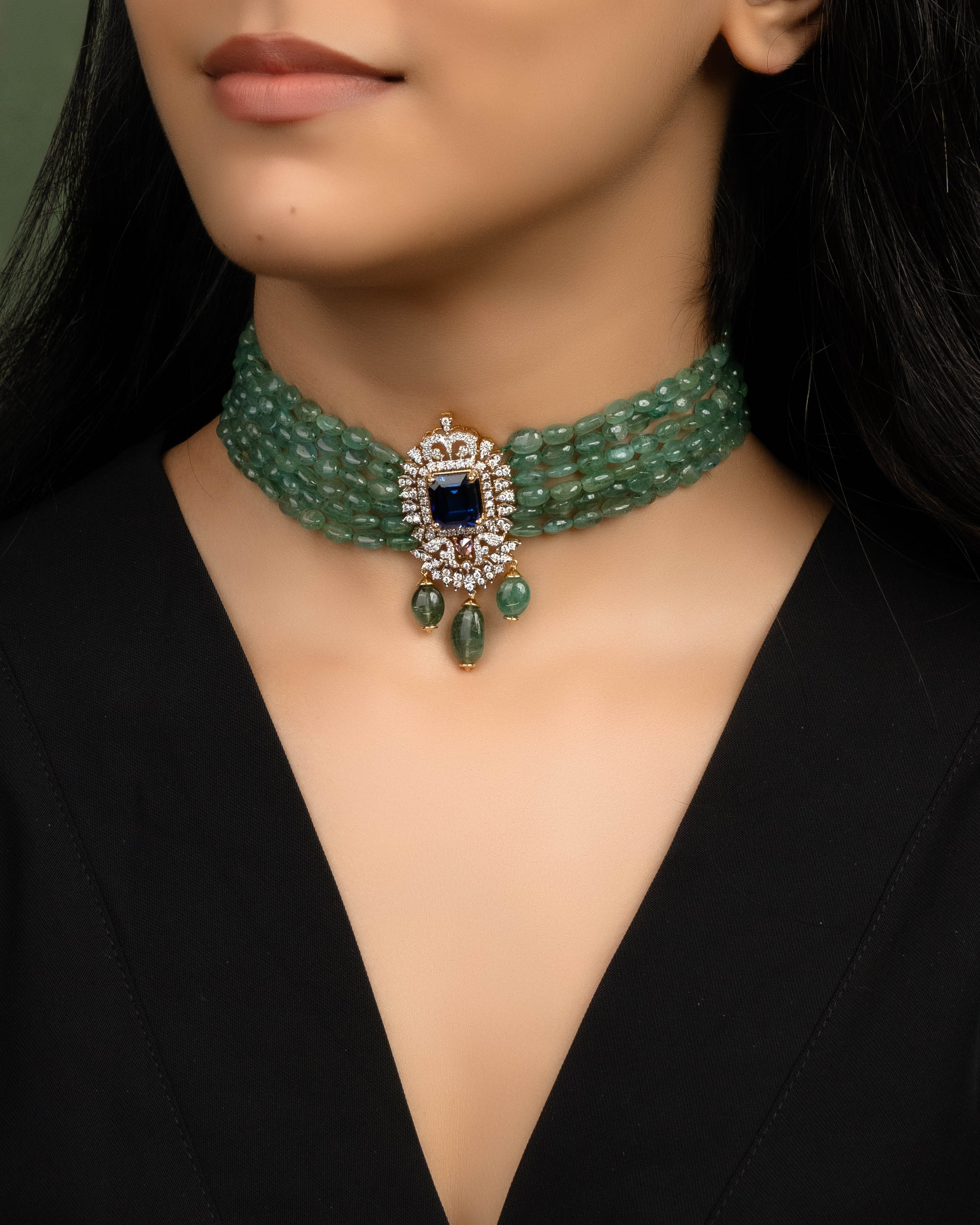 Green Beaded Choker