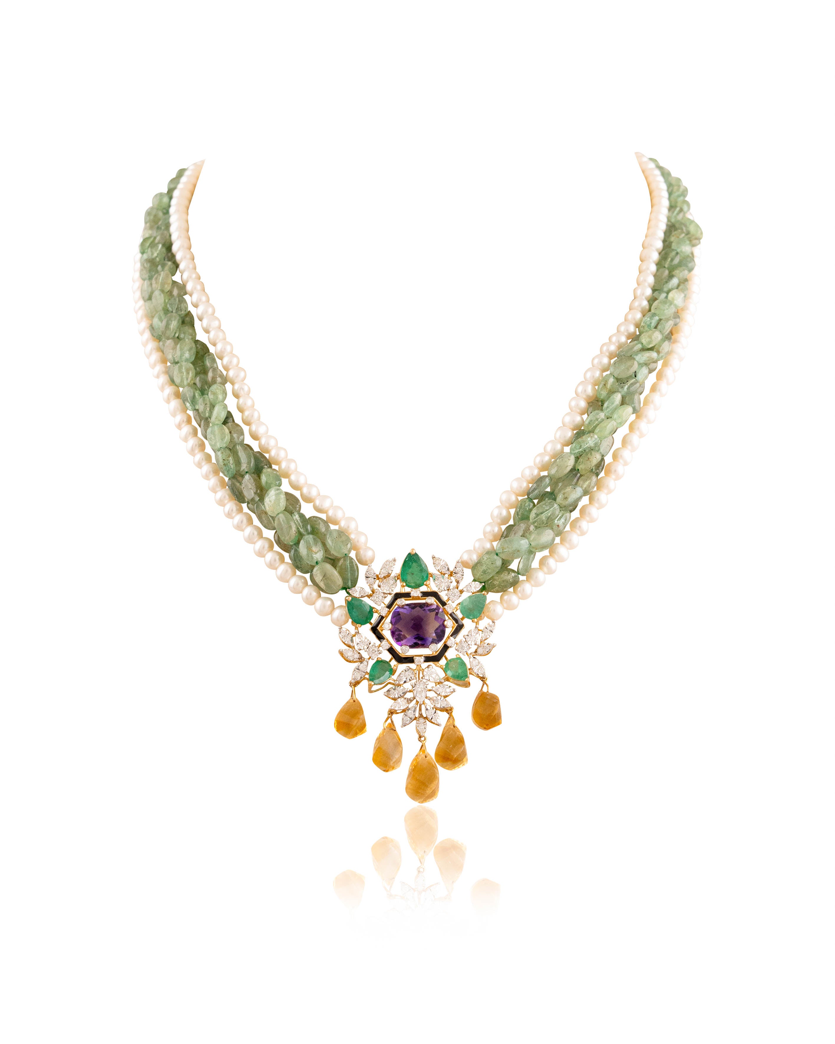 Heavy Bead Pendant Necklace