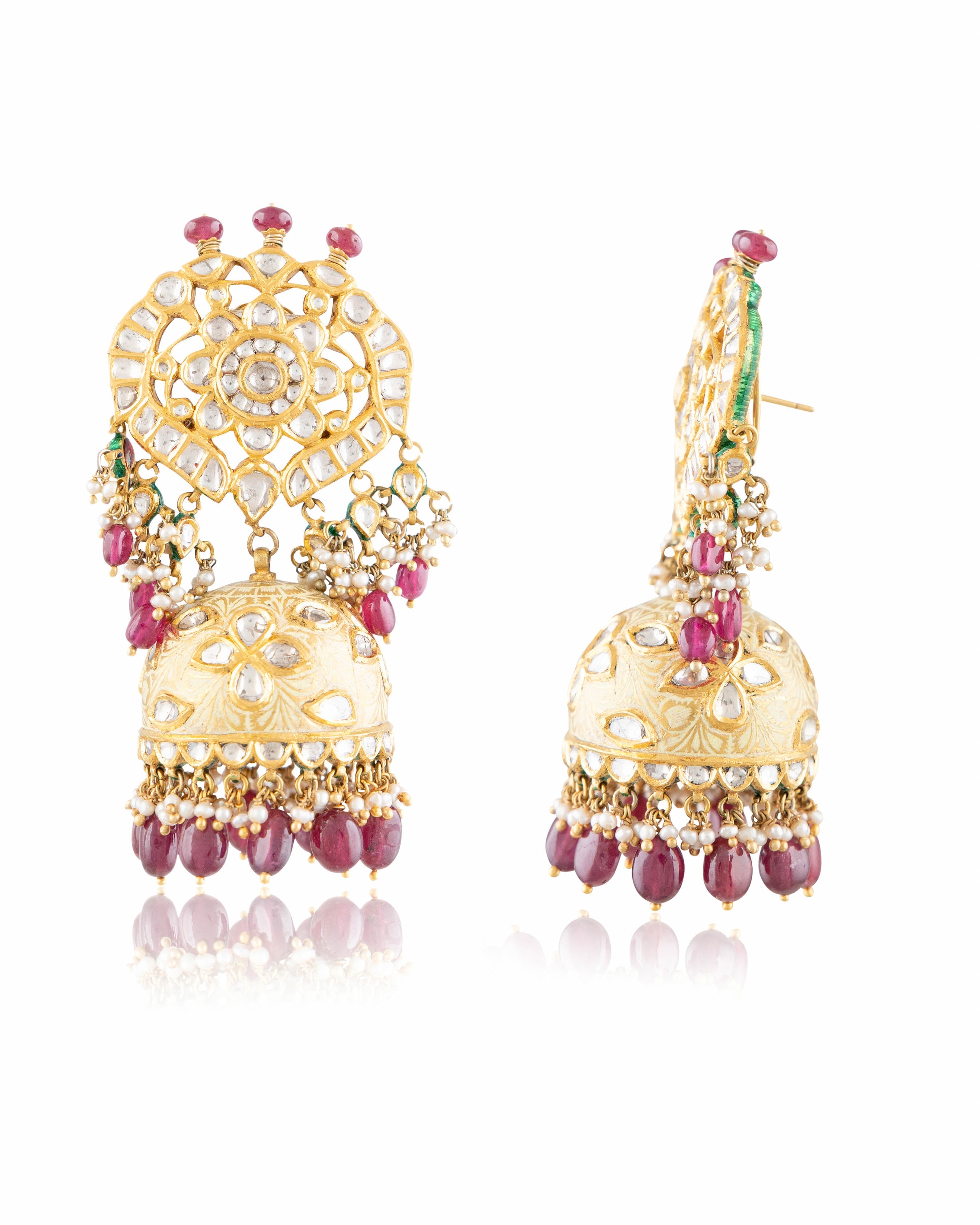 Nandini Jadau Polki Jhumkas - NO ORDERS