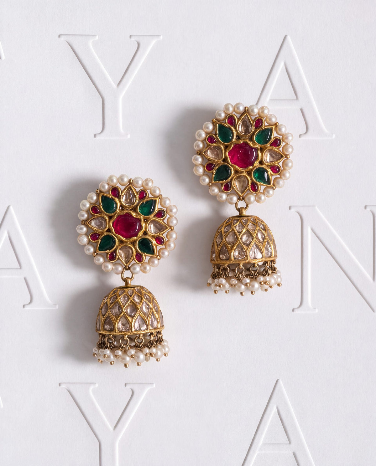 Kala Polki Jhumkas