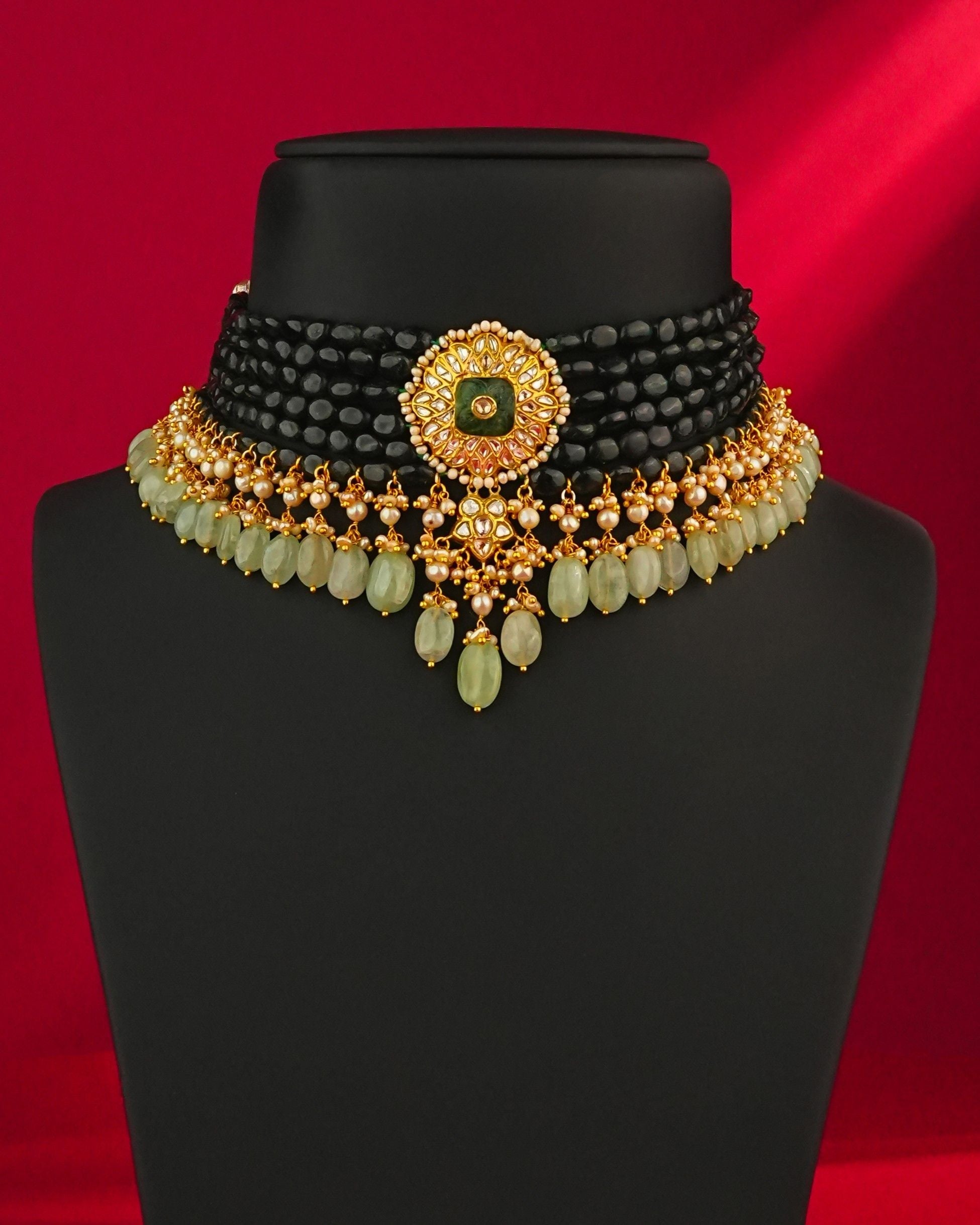 Vinya Polki Bead Choker