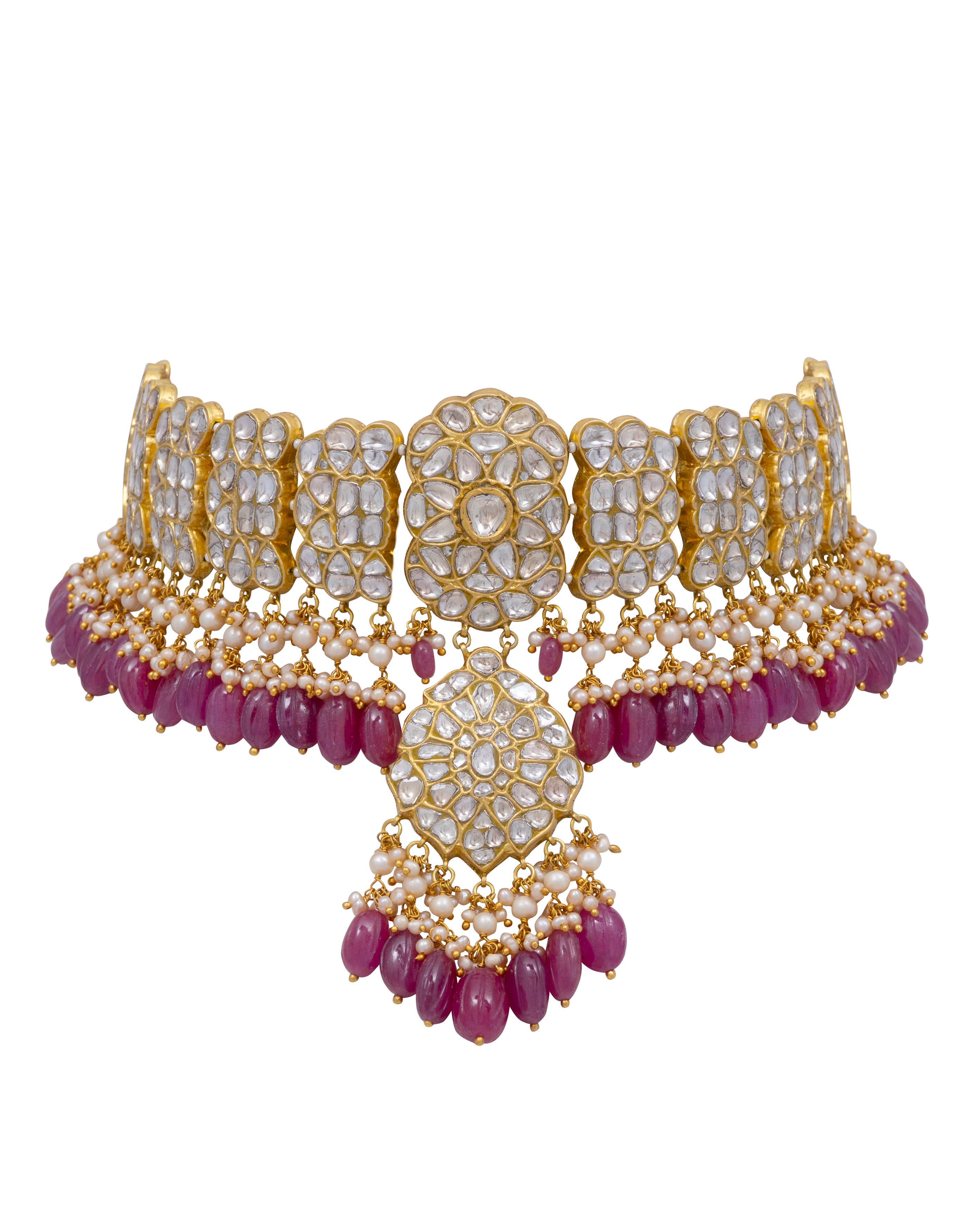 Jasnima Choker And Pratiksha Chandbalis Polki Set