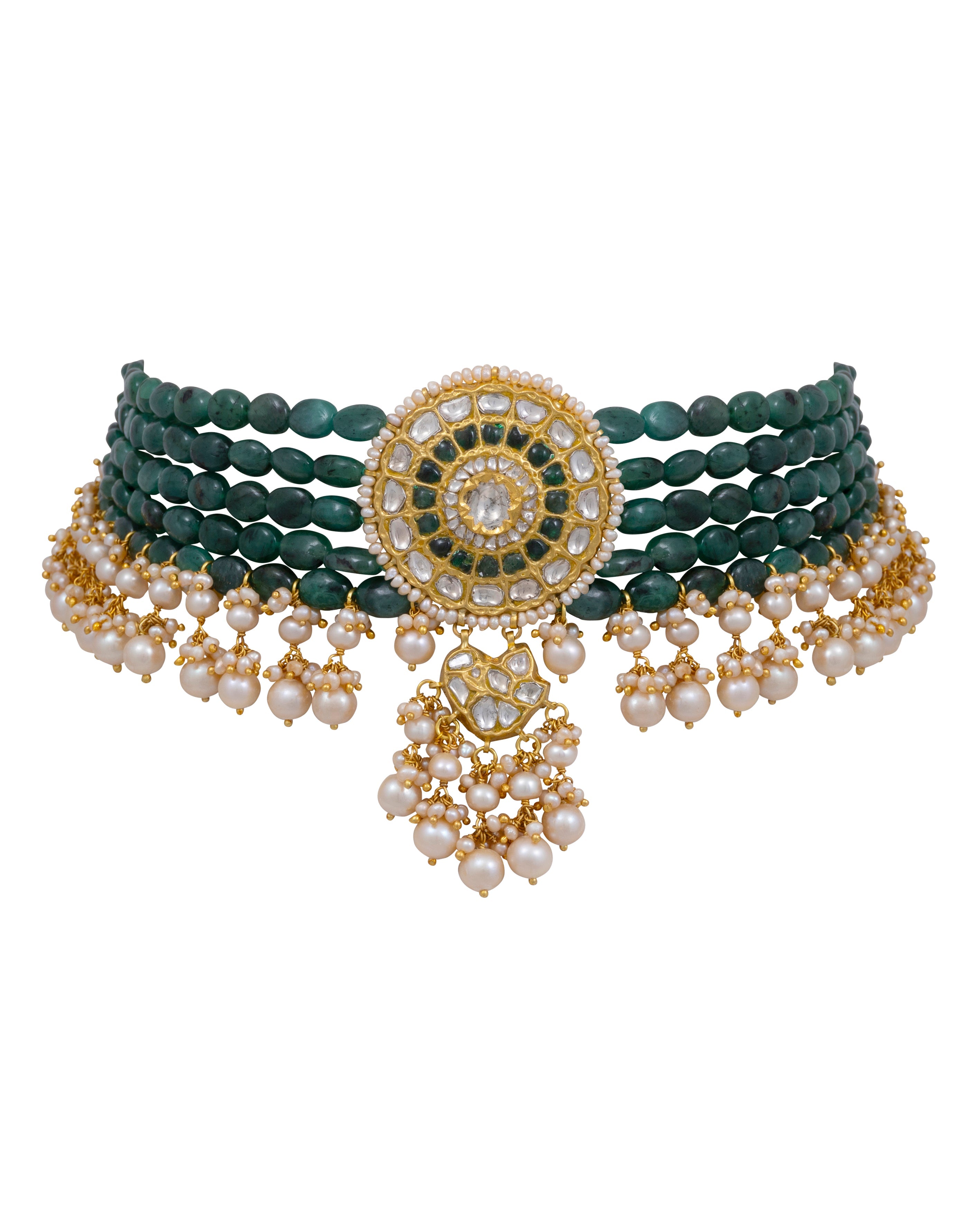 Sariya Polki Bead Choker