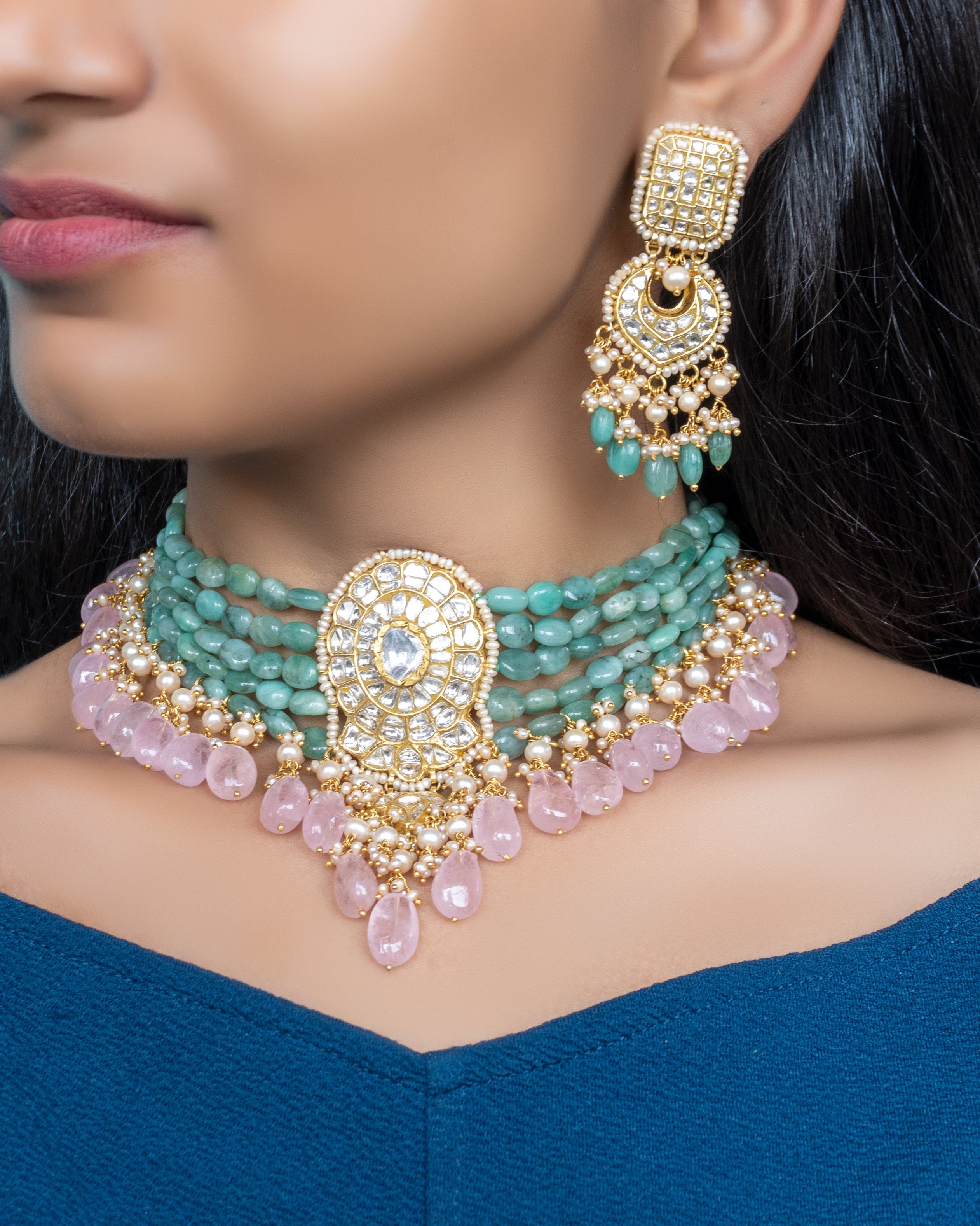 Drishti Polki Bead Choker