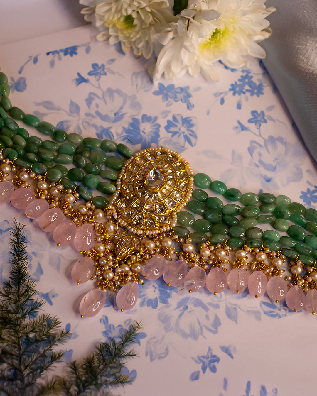 Portia Polki Bead Choker